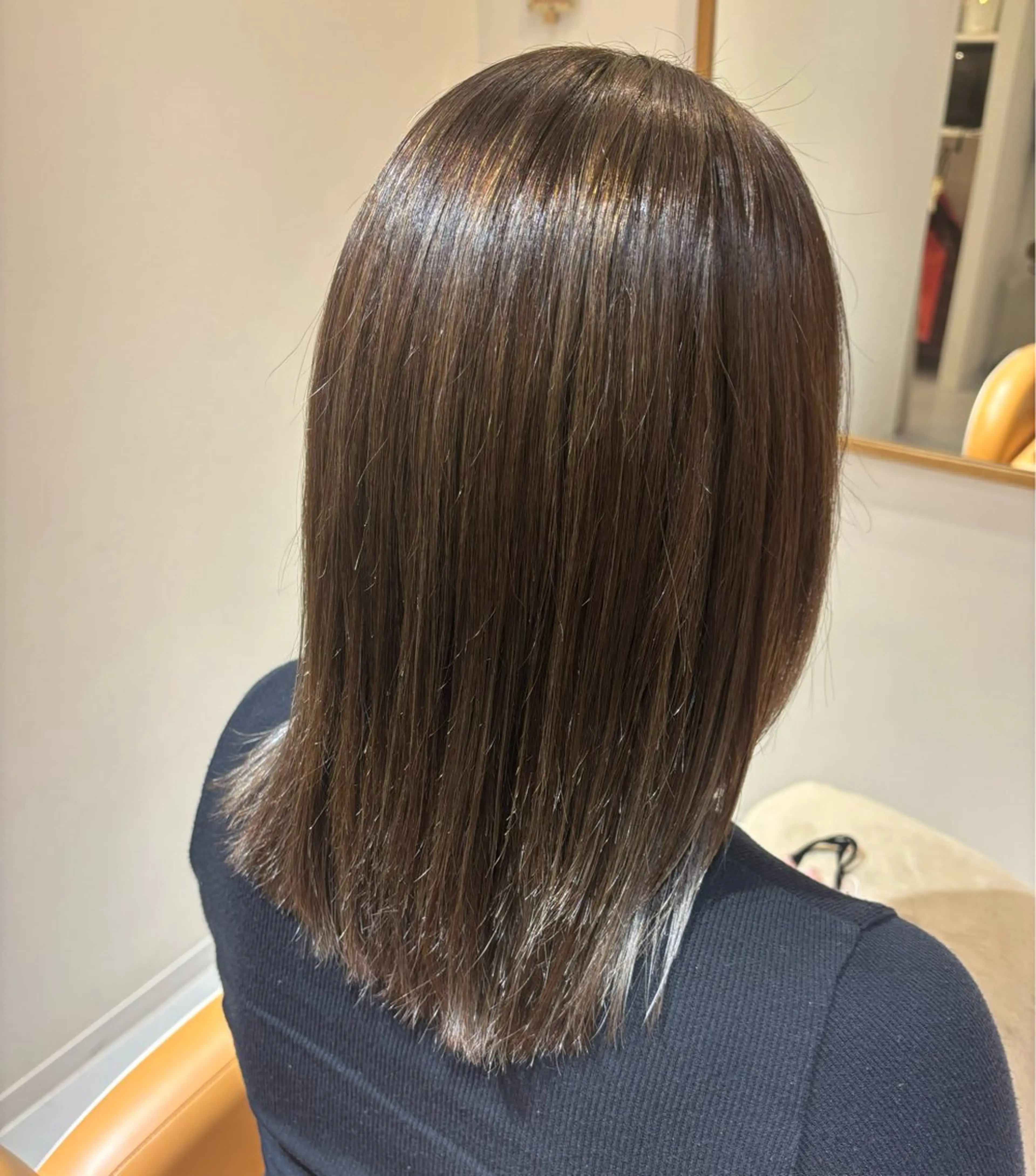 セミロング アッシュ アッシュグレー アッシュグレージュ ハイライト mile所属・mile 〔東二見〕のヘアスタイル