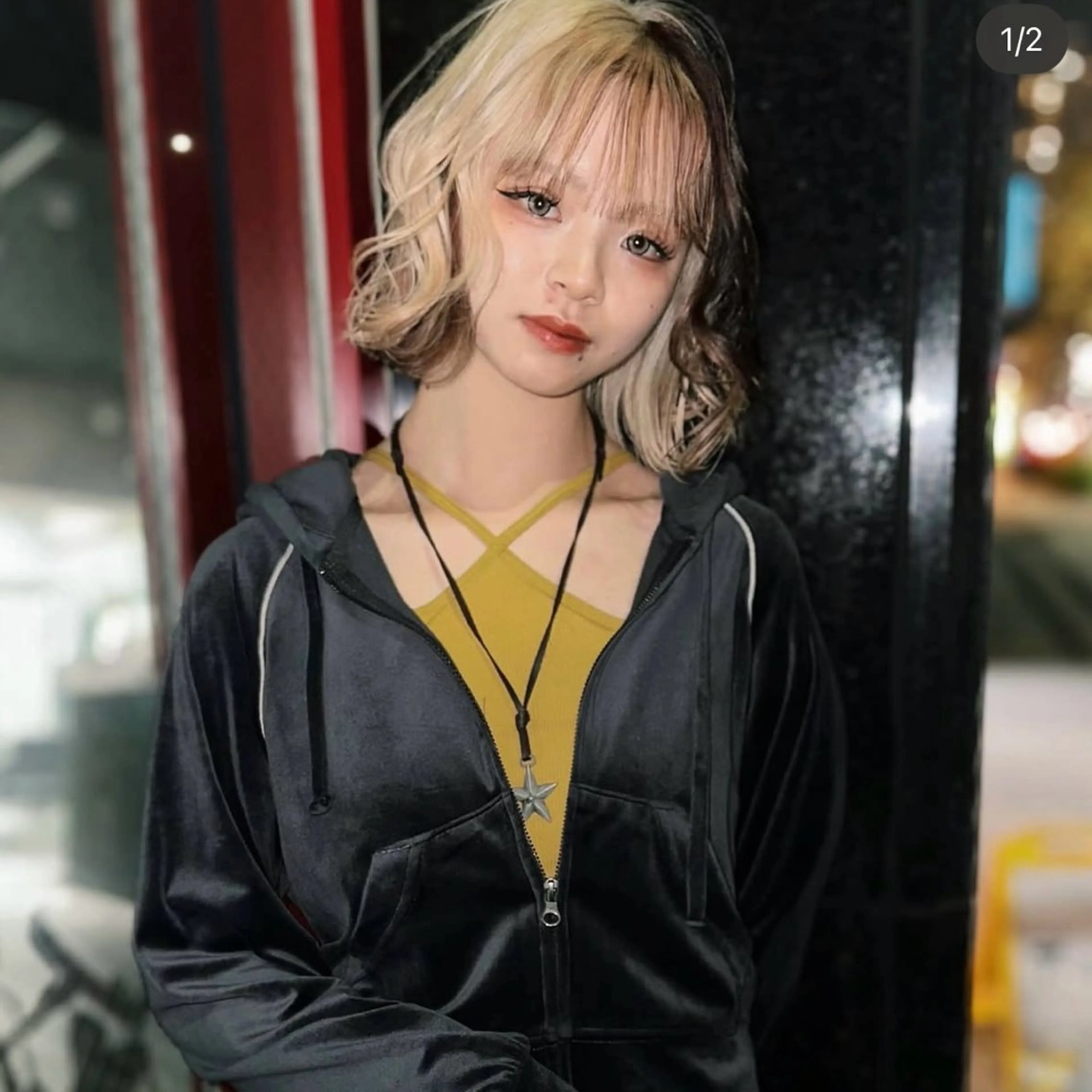 セミロング カラー ヘアカラー トリートメント ヘアセット 色落ちまで2度綺麗な ハイトーン⭐️ヨシキのヘアスタイル