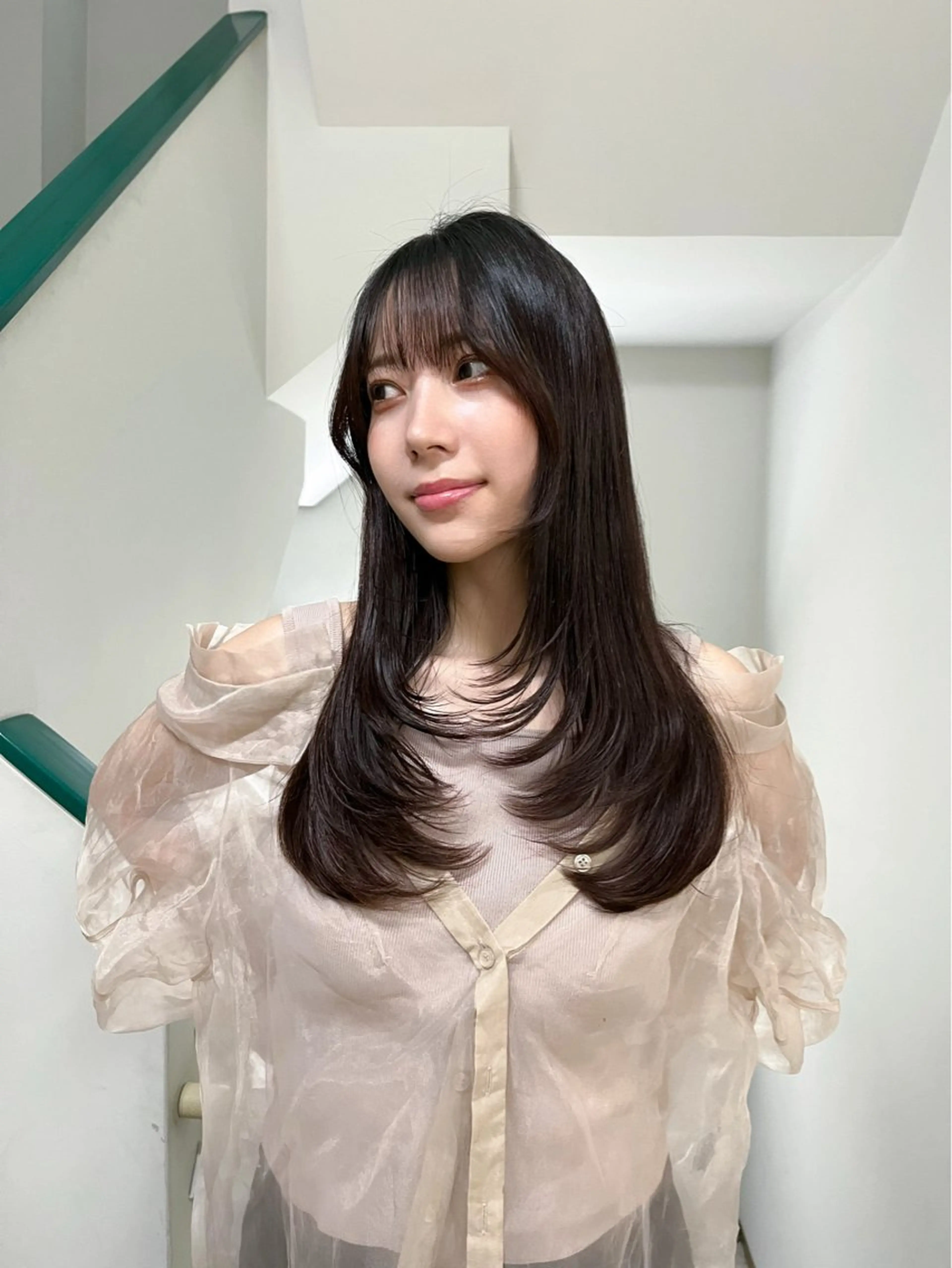 ロング レイヤーカット カット トリートメント stud.所属・髪質改善/韓国ヘア yunaのヘアスタイル