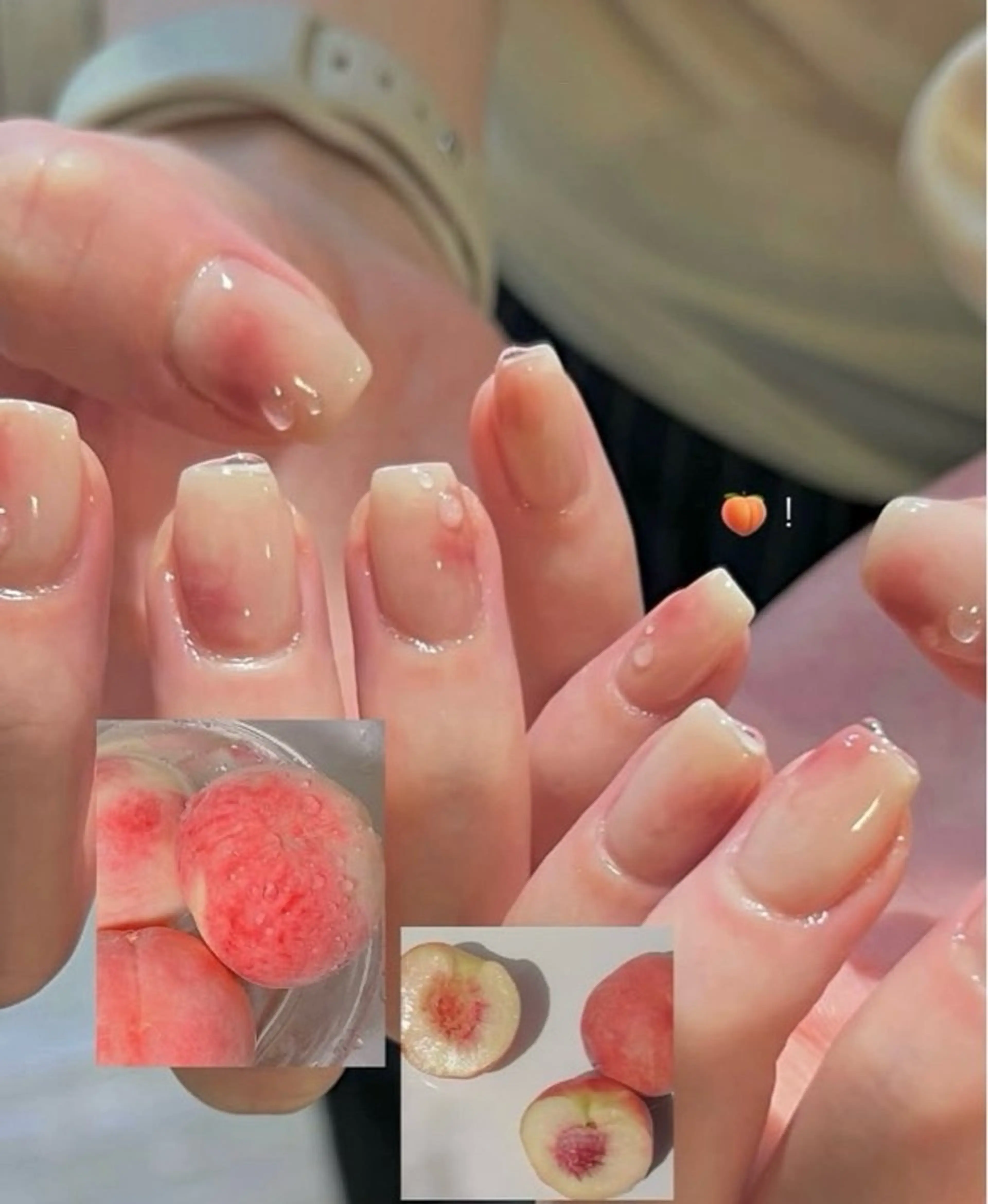 ネイル アートネイル オーロラネイル チークネイル フレンチネイル ガラスフレンチ ハンドネイル 🎀🎀YooLi Nail Salonのネイルデザイン