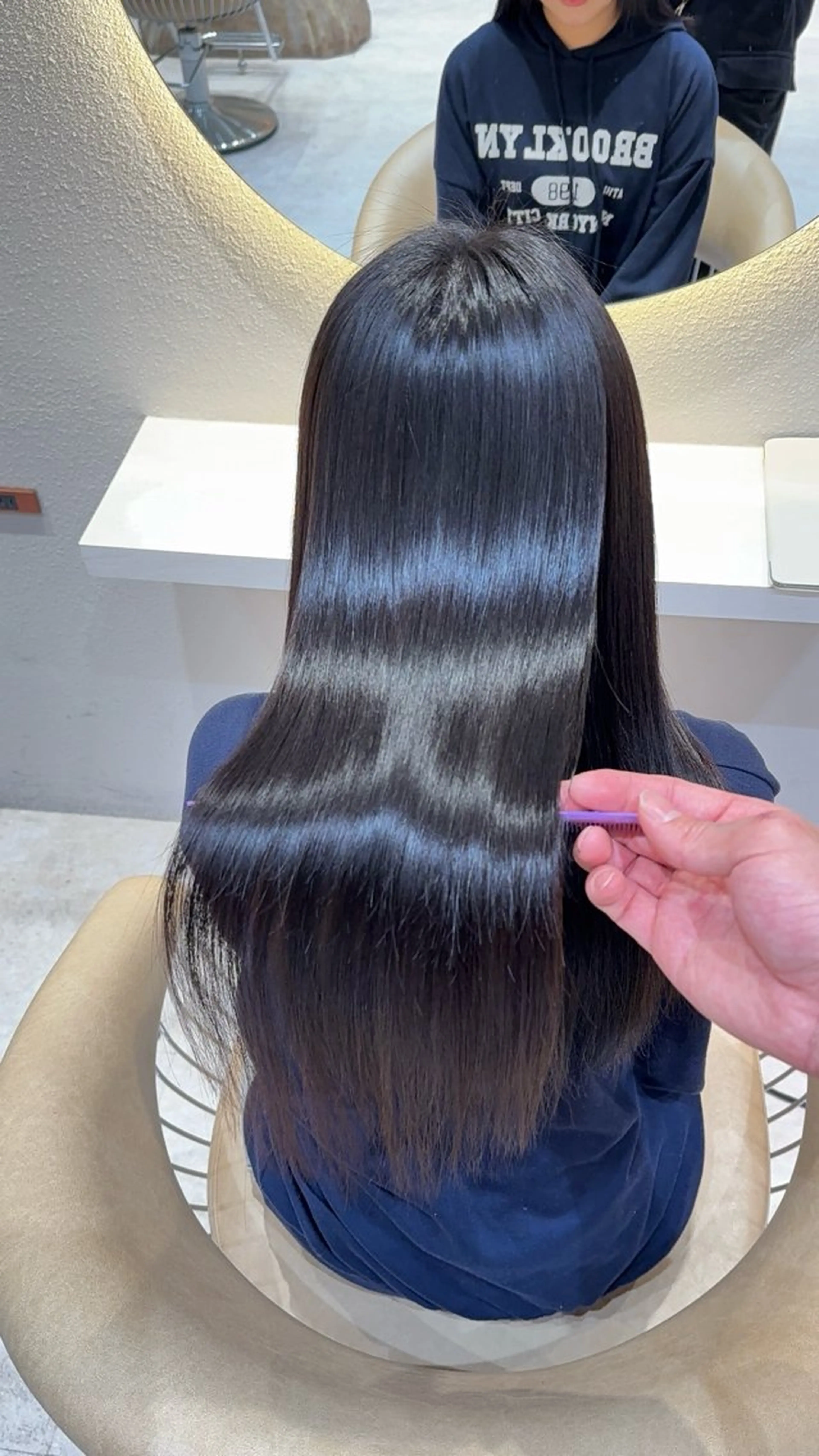 ロング カラー カット ヘアカラー 縮毛矯正 レイヤー✨縮毛矯正 川村利幸のヘアスタイル
