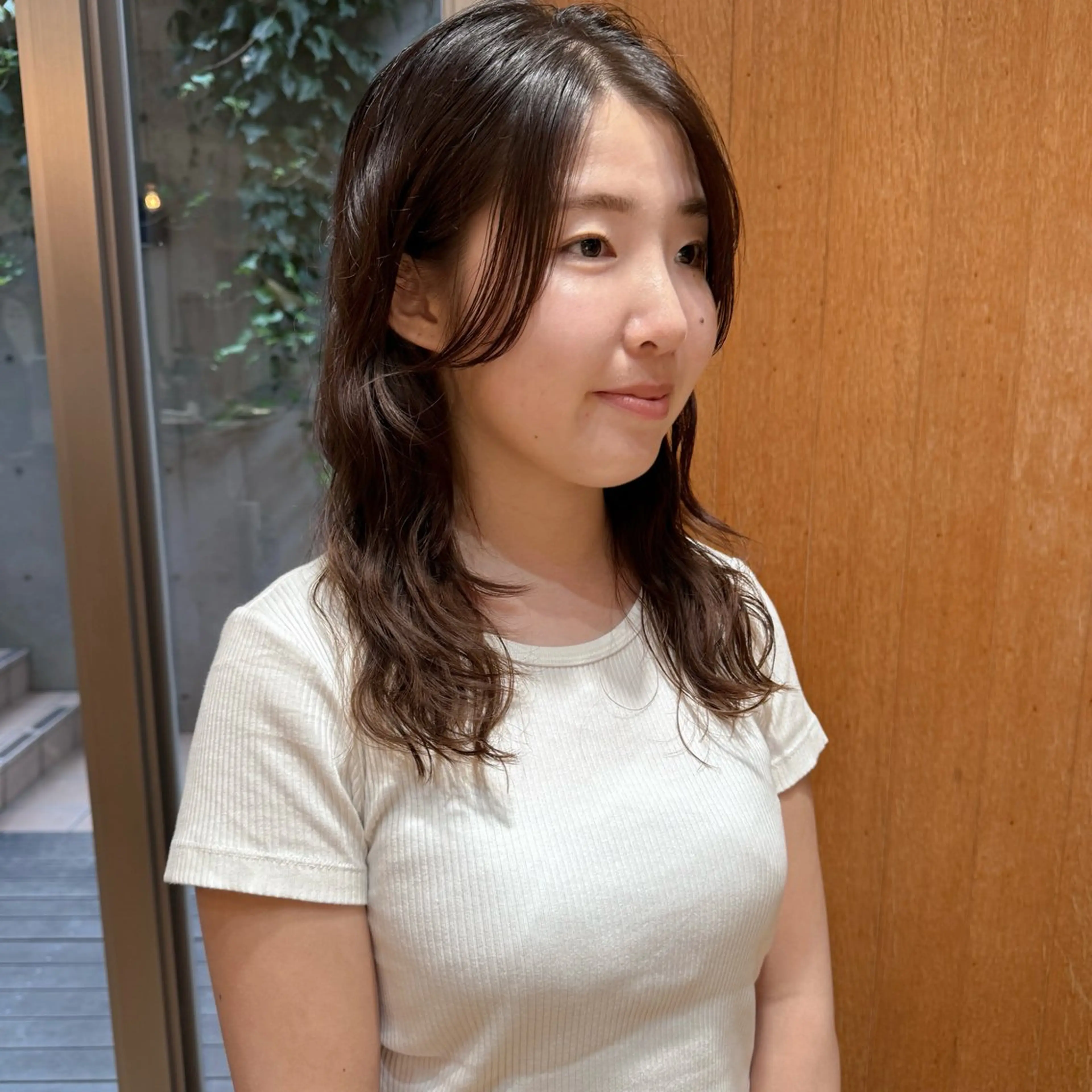 ミディアム パーマ カット パーマ 大橋 芽衣のヘアスタイル