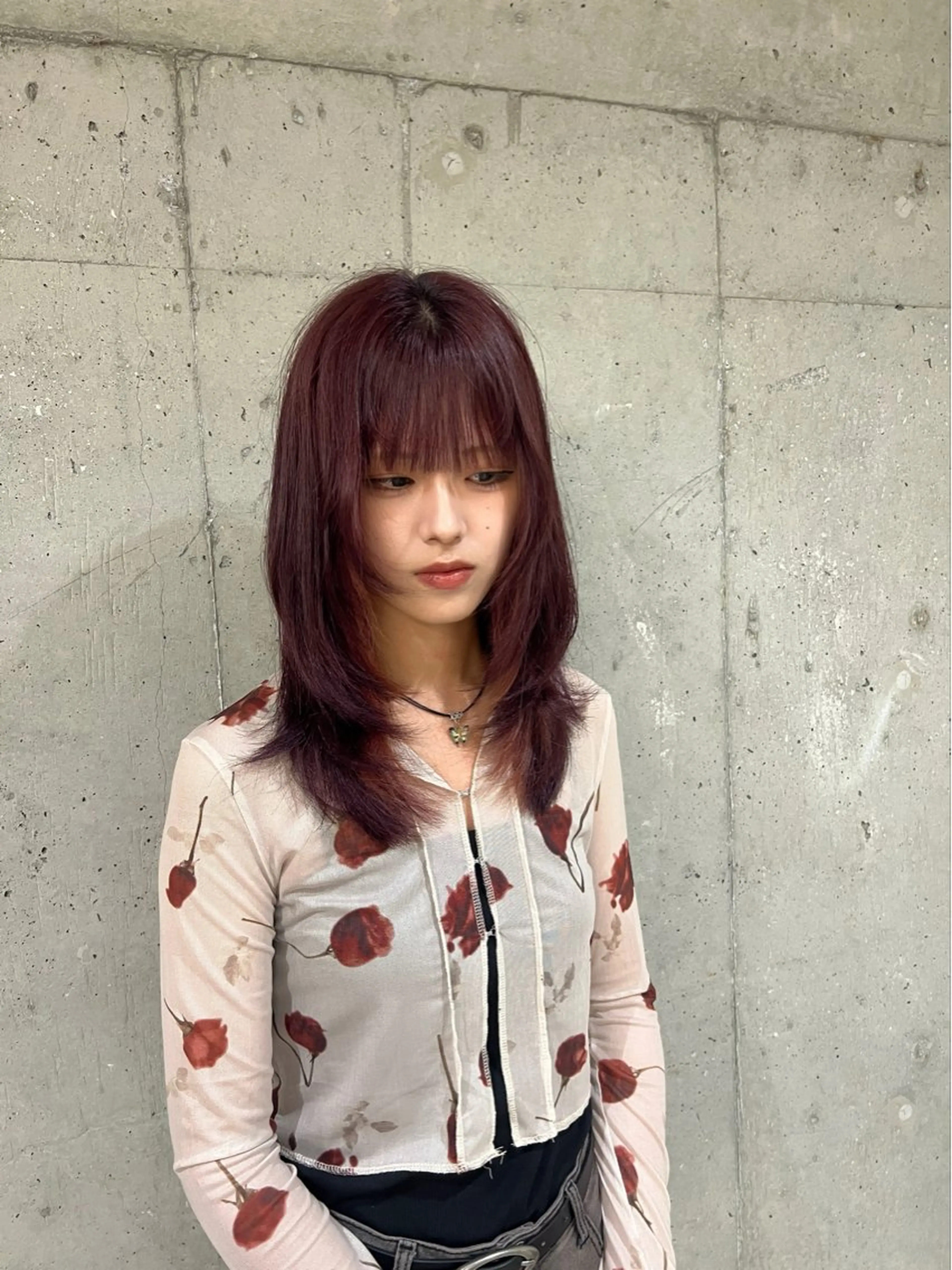 セミロング 髪質改善 似合わせカット ヘアカラー トリートメント 頓所 大昂のヘアスタイル