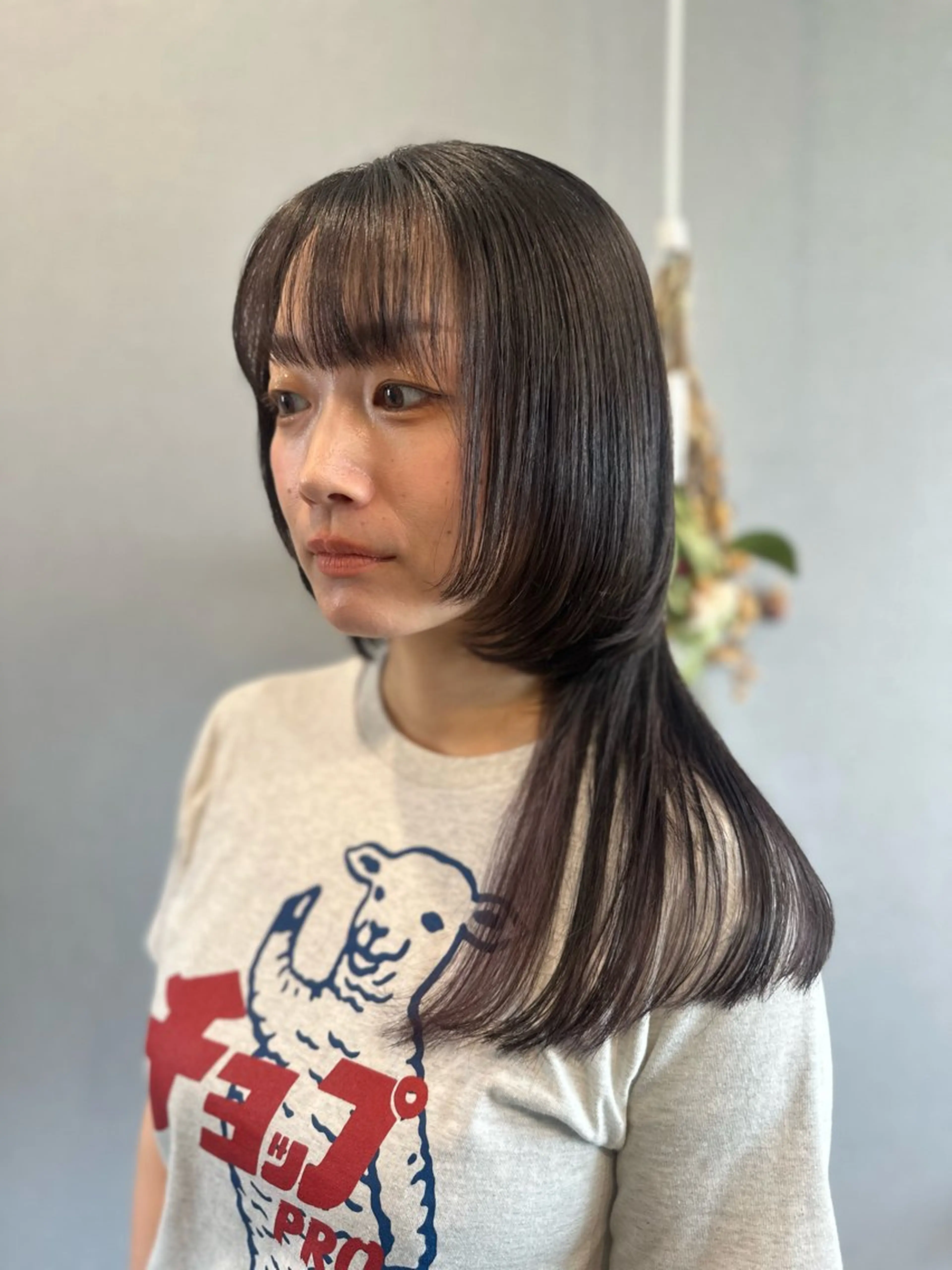 セミロング カラー カット ヘアカラー トリートメント K Harukaのヘアスタイル