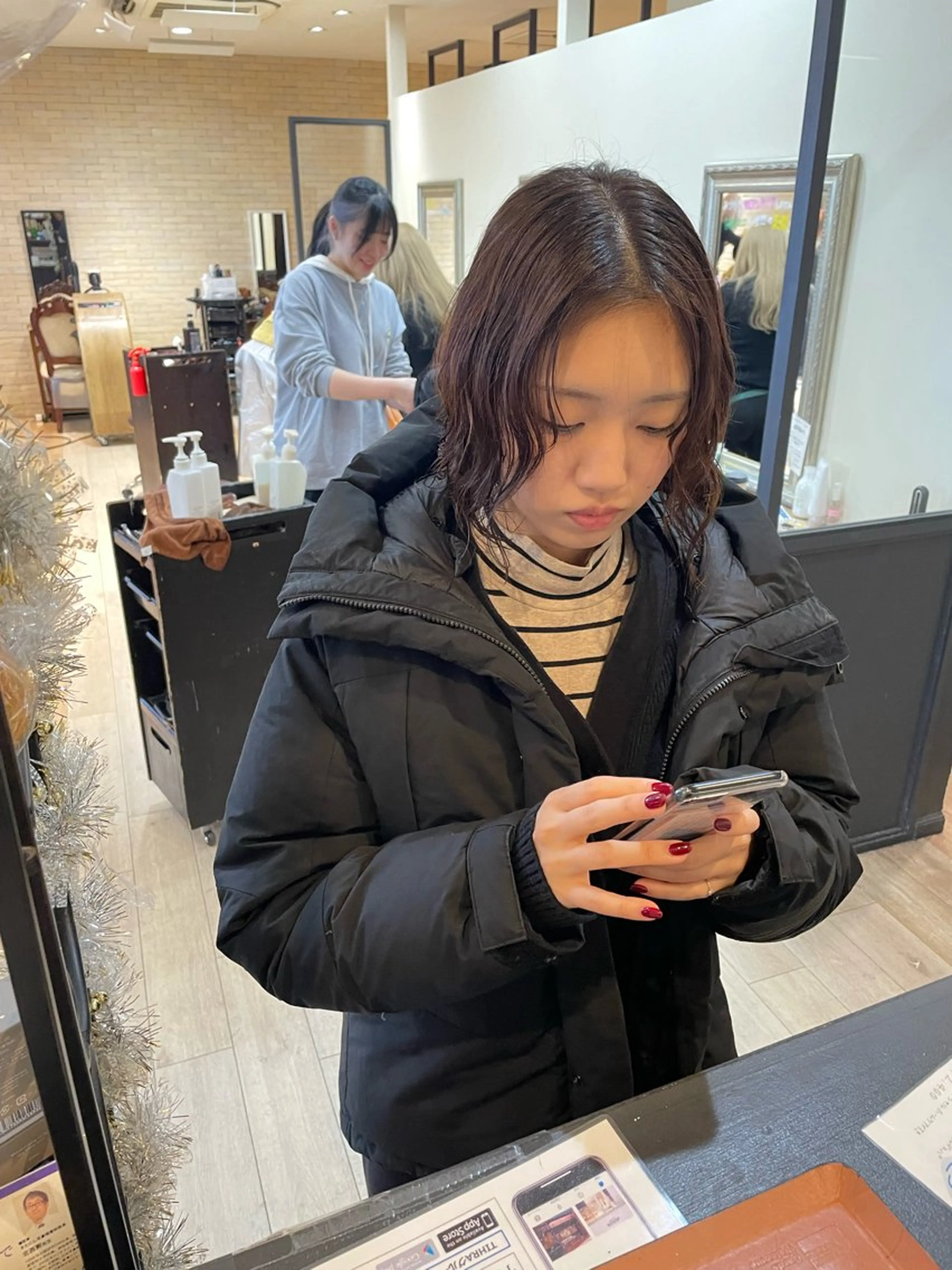 ミディアム 亀川蓮 Agu hairのヘアスタイル