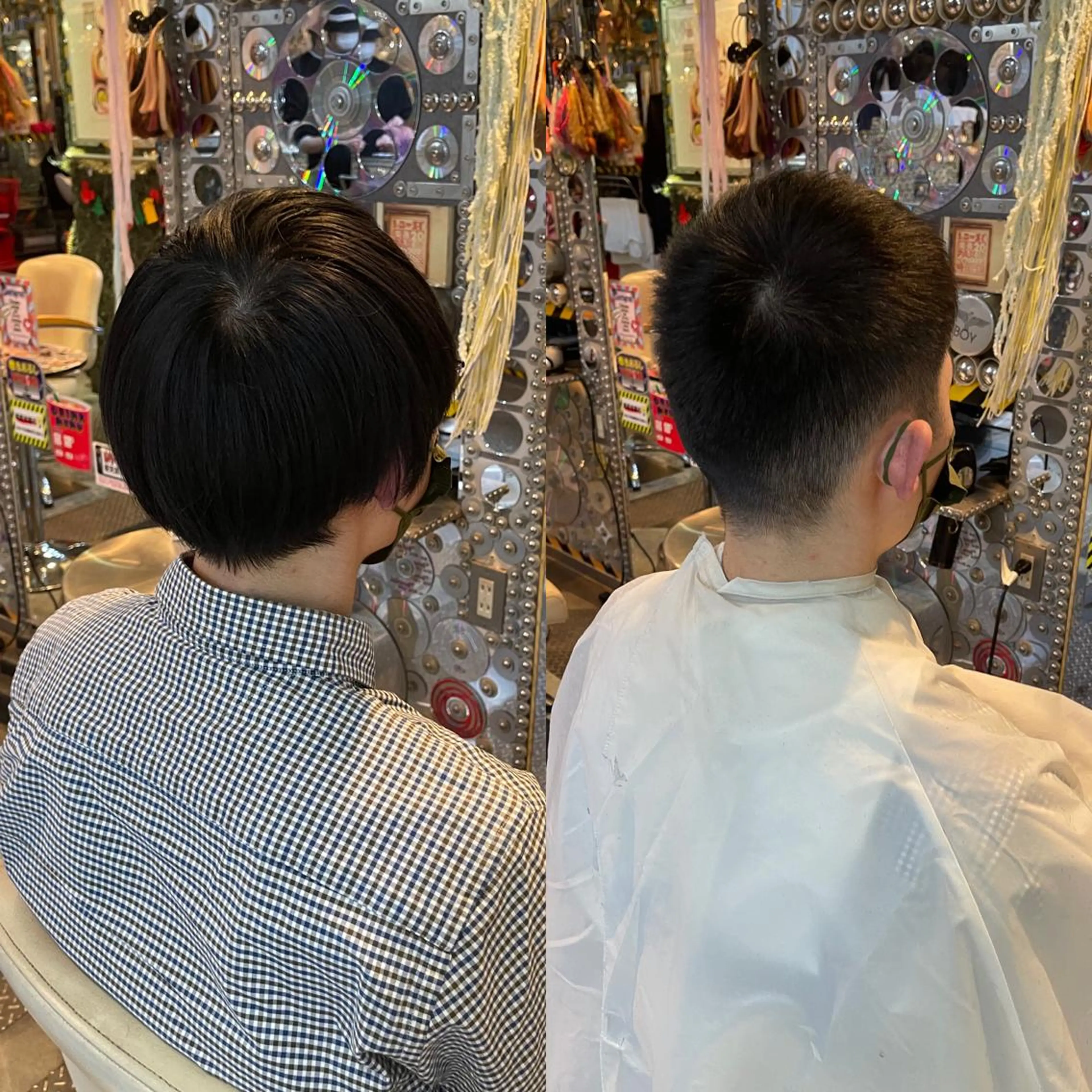 ショート カラー メンズ 刈り上げ haco+所属・🌈派手髪エクステ ブレイズ🌈ひろとのヘアスタイル