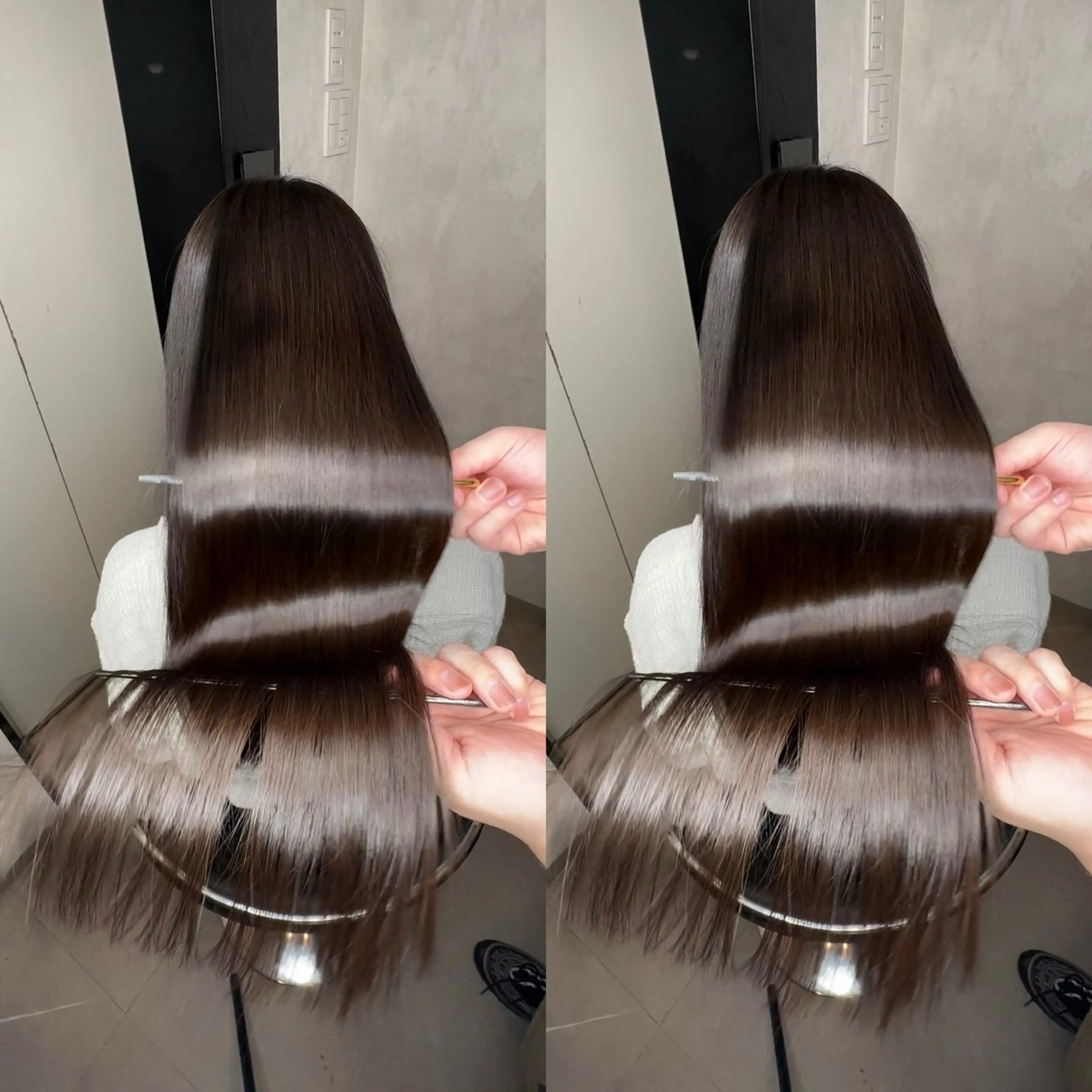 ロング 髪質改善 縮毛矯正 カット ヘアカラー 縮毛矯正 トリートメント 髪質改善／韓国風 恵比寿/Renのヘアスタイル