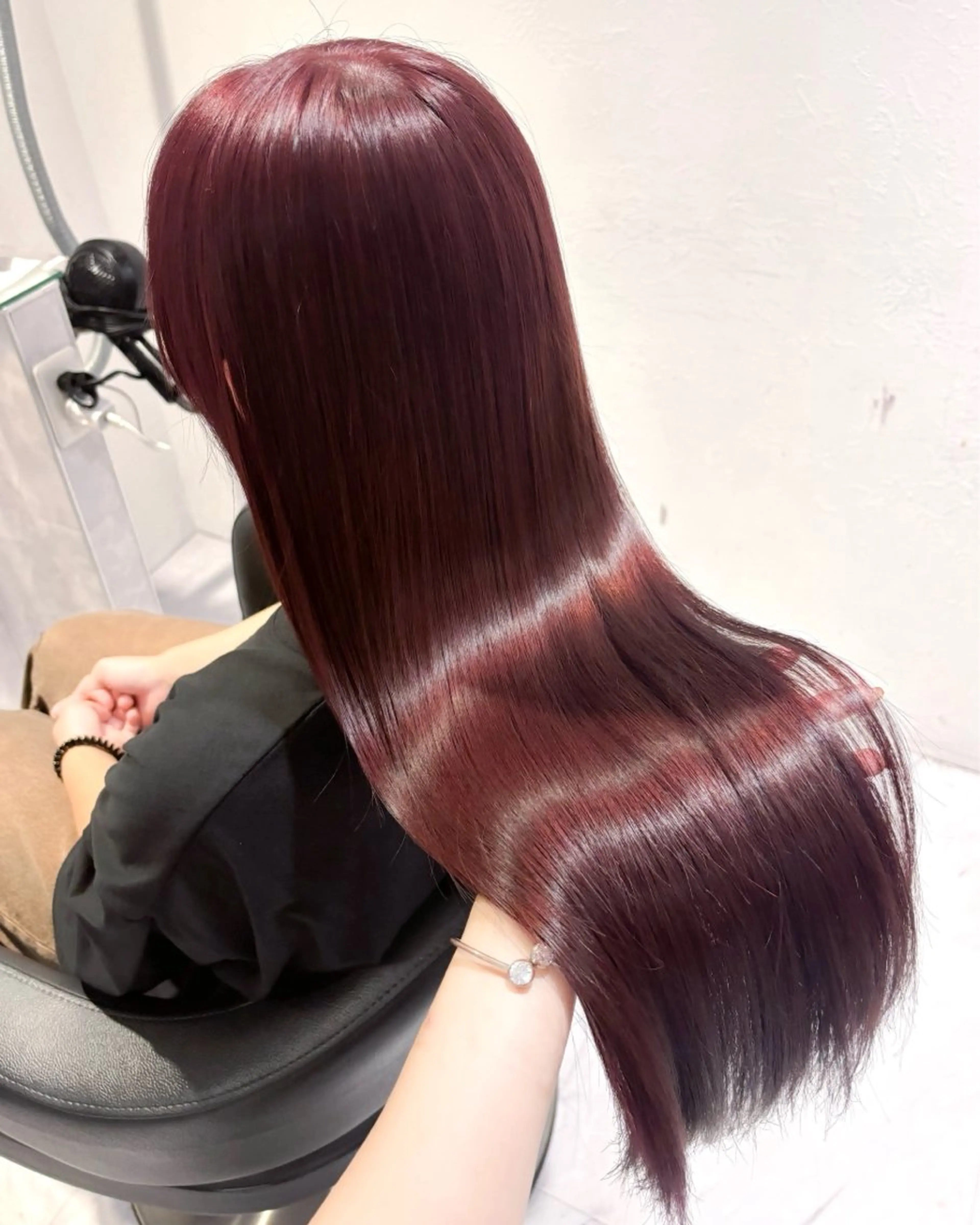 ロング カラー ヘアカラー トリートメント ヘッドスパ ヘアセット 表参道♡暗髪^ྀི 艶カラー♡アユミのヘアスタイル