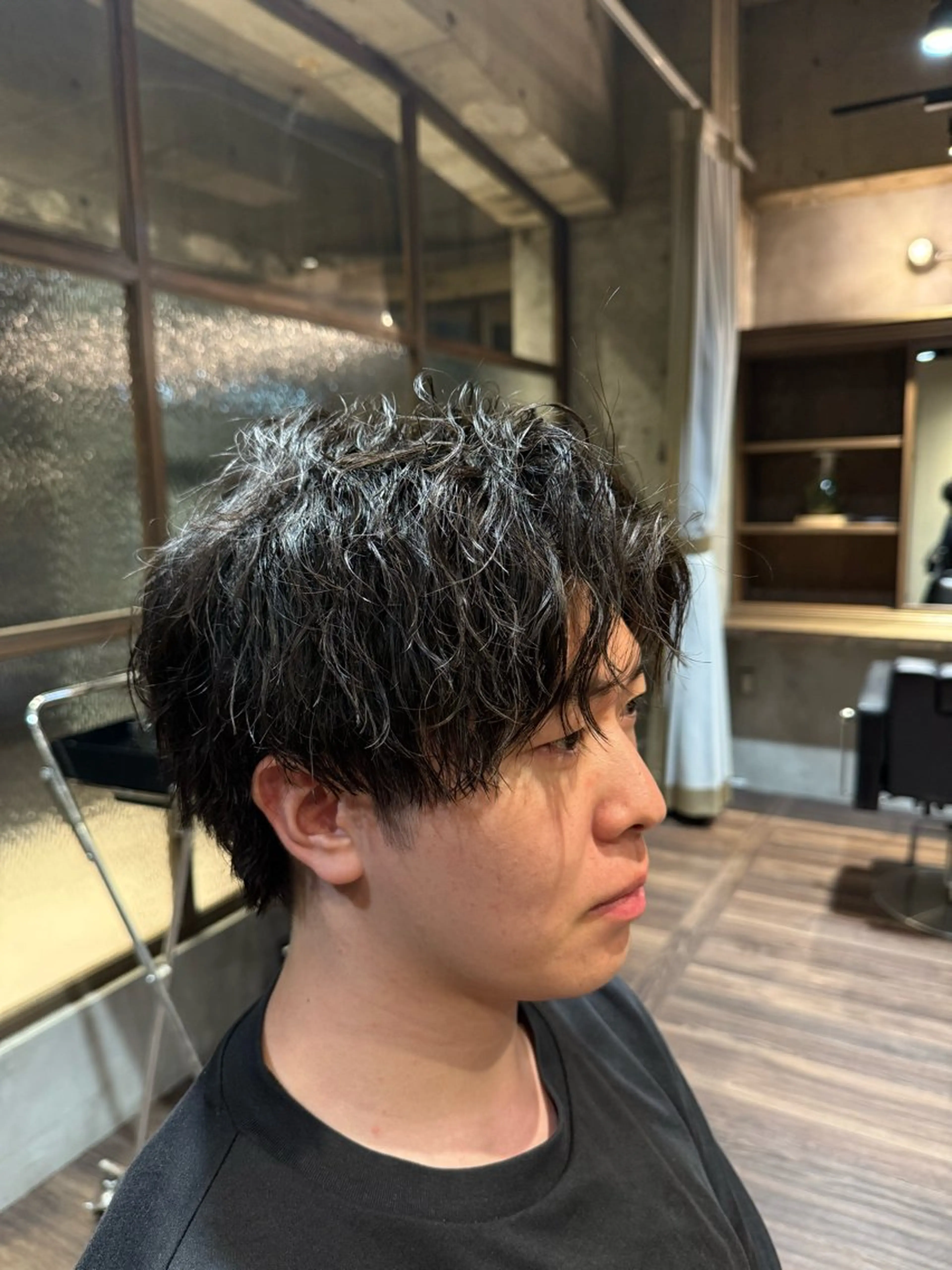 ショート パーマ メンズ メンズパーマ ツイストスパイラルパーマ スパイラルパーマ カット パーマ メンズ韓国ヘア/佐藤 恒輝のヘアスタイル