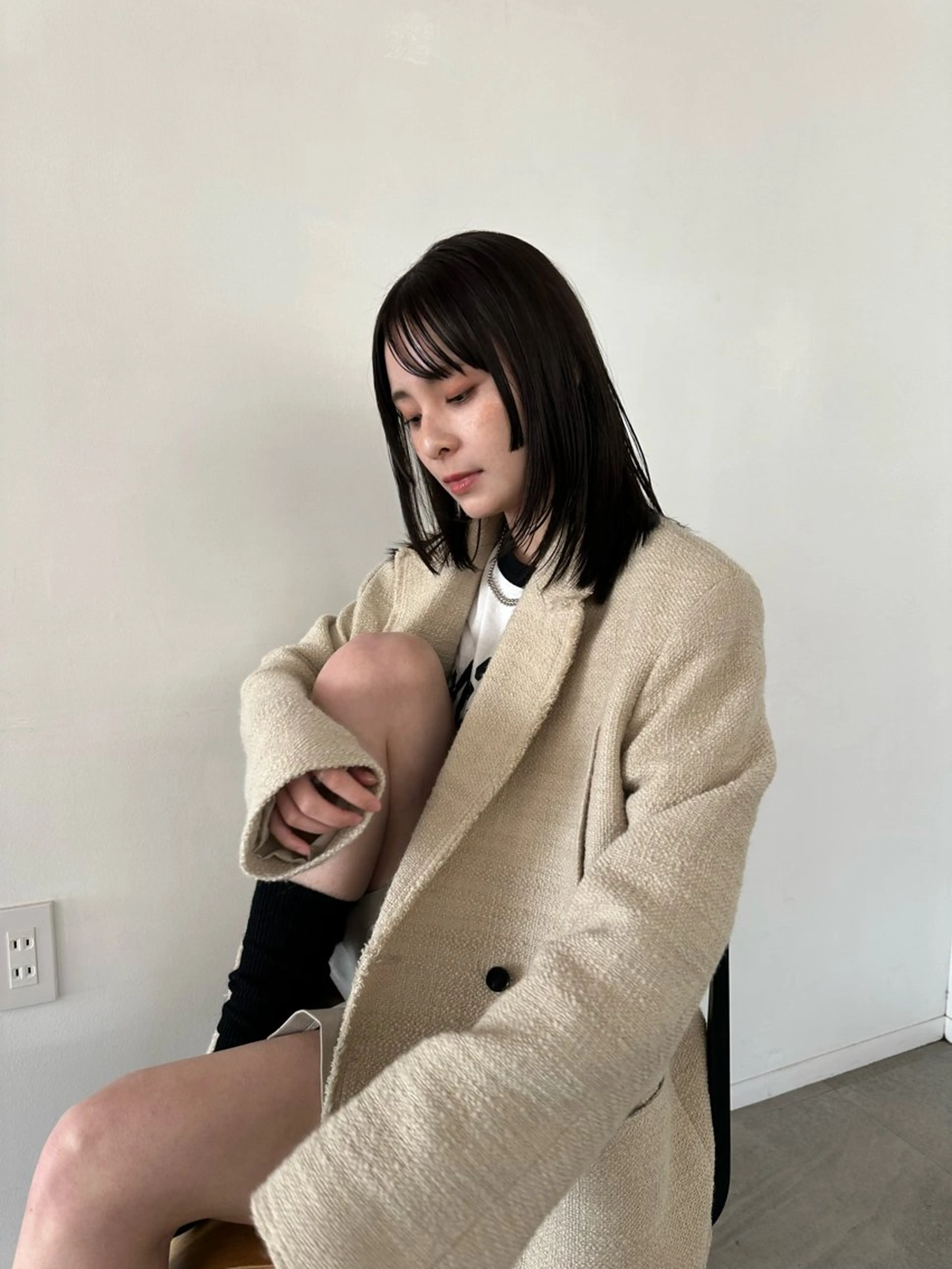 ミディアム カット さとう あやかのヘアスタイル