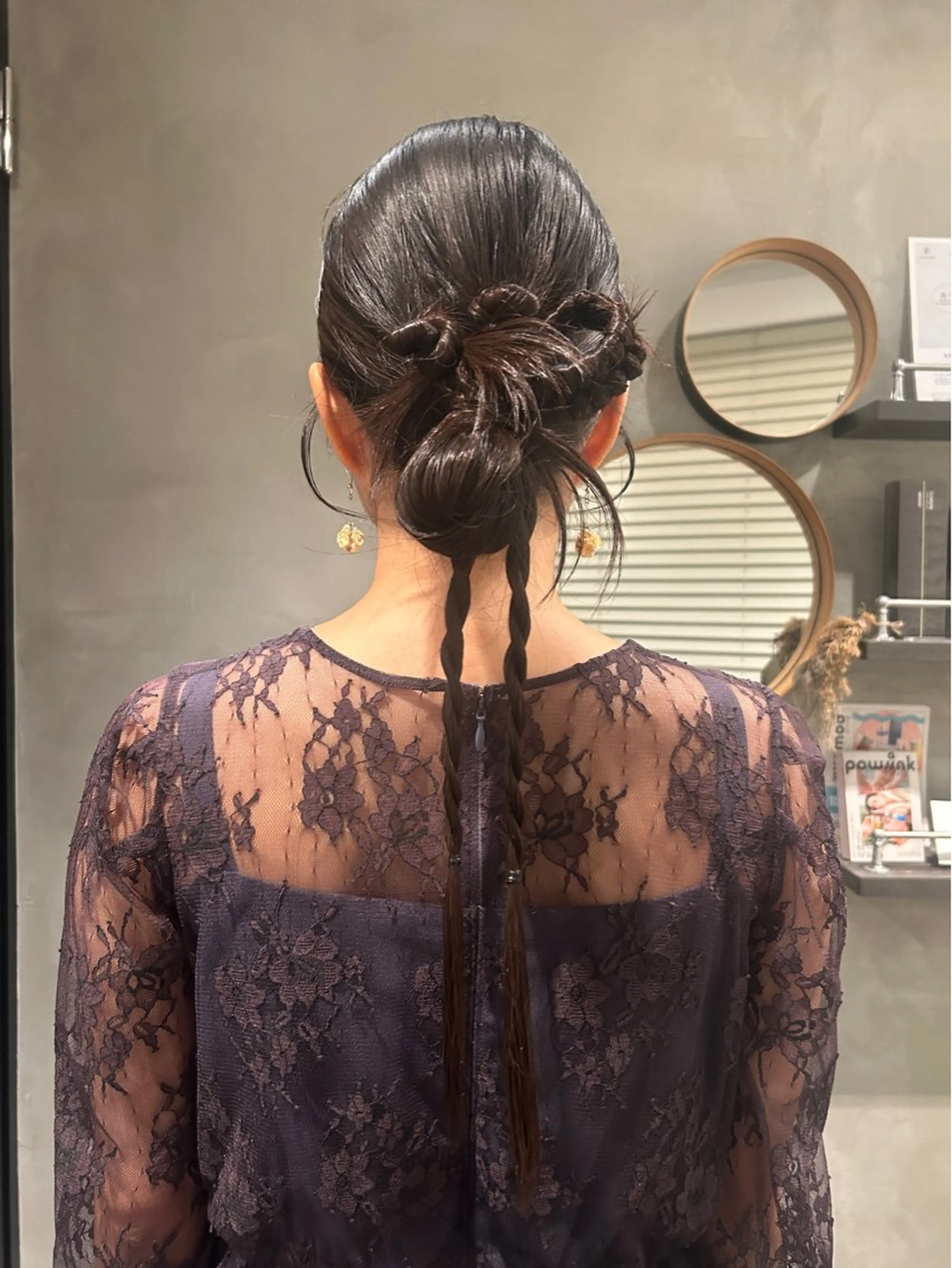 ロング ヘアアレンジ ヘアセット デザインカラー🖤 イシイレイのヘアスタイル