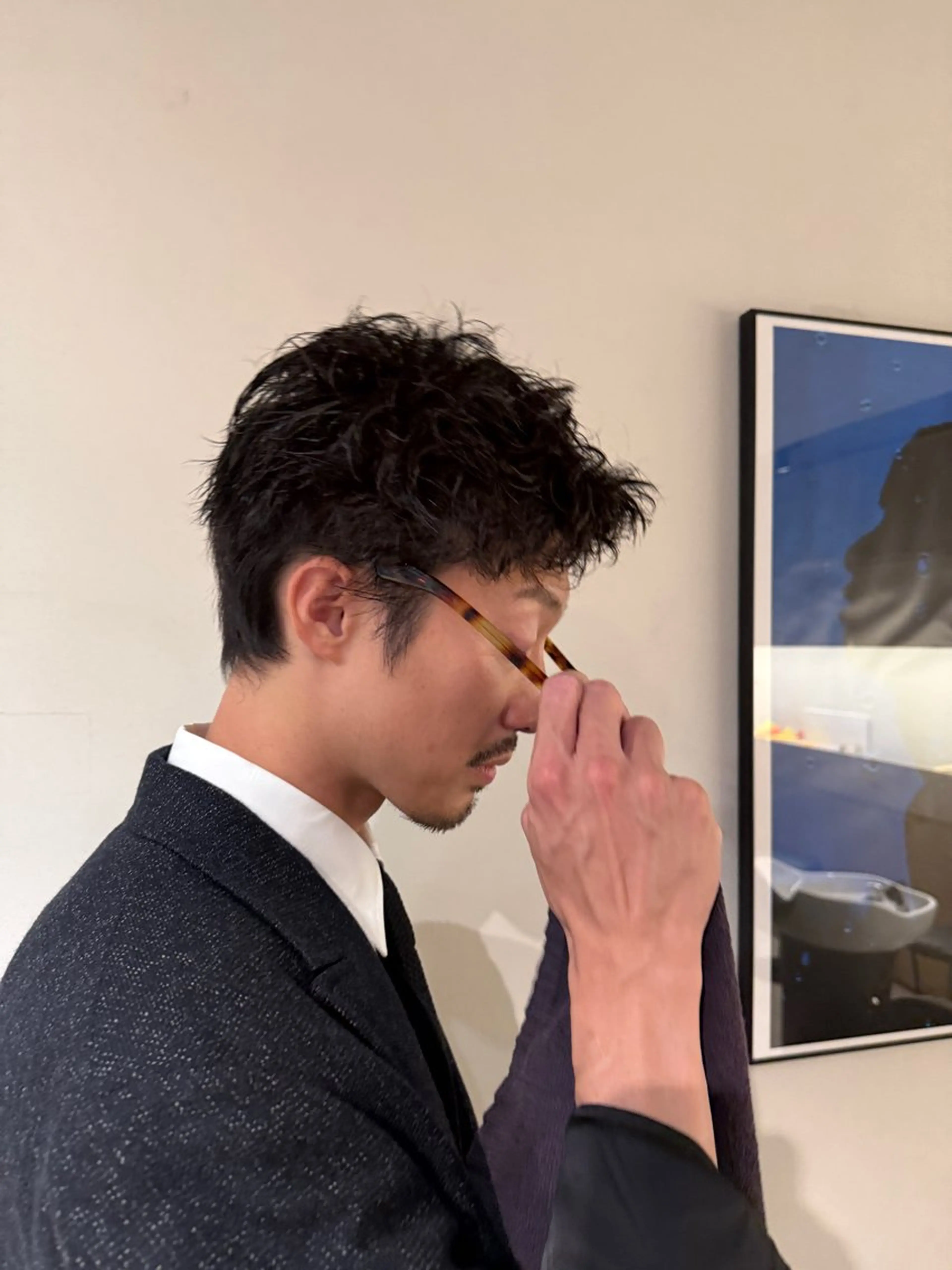 ショート メンズ メンズパーマ ショートヘア カット パーマ casi所属・メンズパーマ／ボブ 星本広海のヘアスタイル