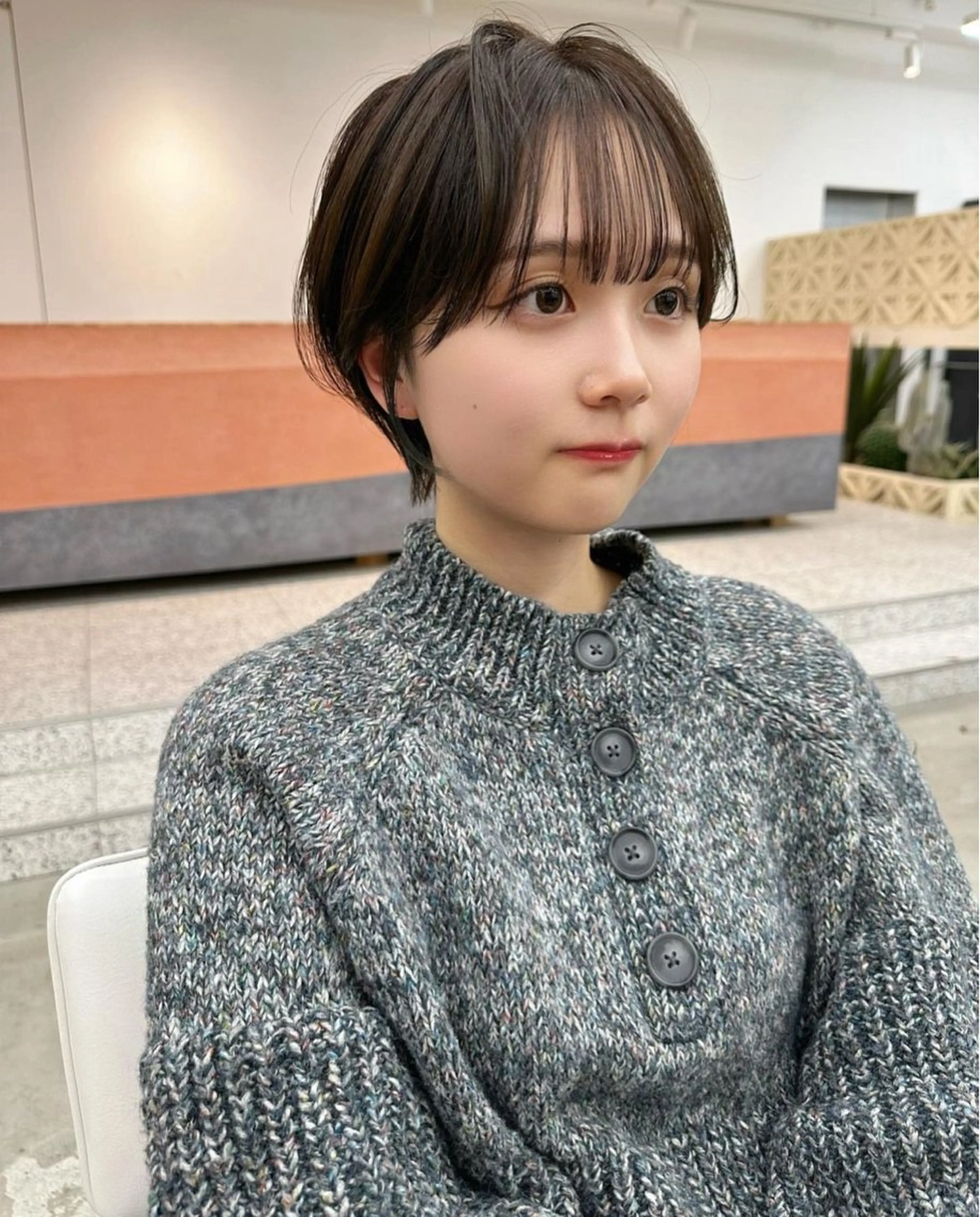 ショート カット ヘアカラー トリートメント noe tton所属・あゆな/名古屋/ ボブ/透明感カラーのヘアスタイル