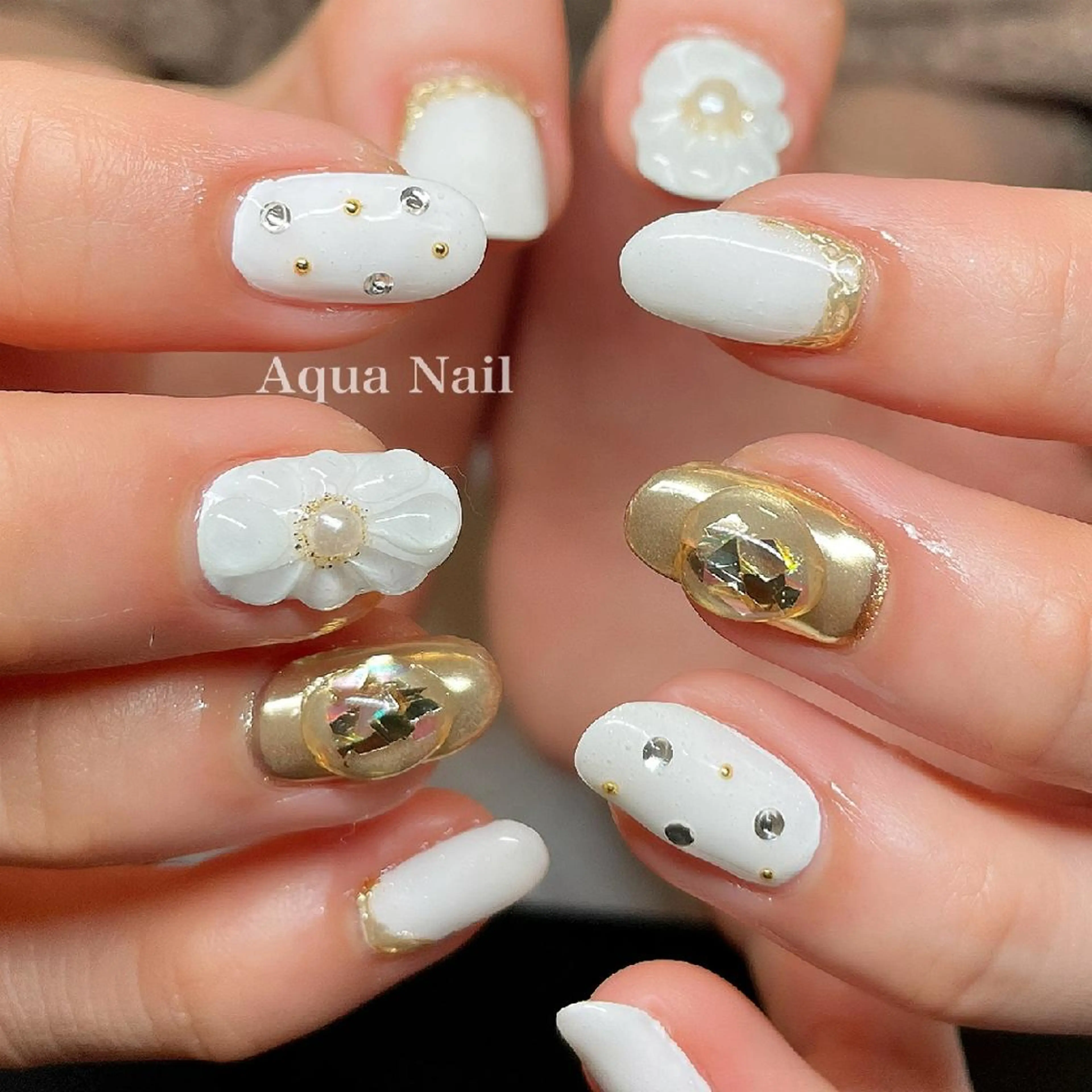 ネイル 卒業式 ハンドネイル フットネイル AQUA NAIL所属・AQUA NAILのネイルデザイン