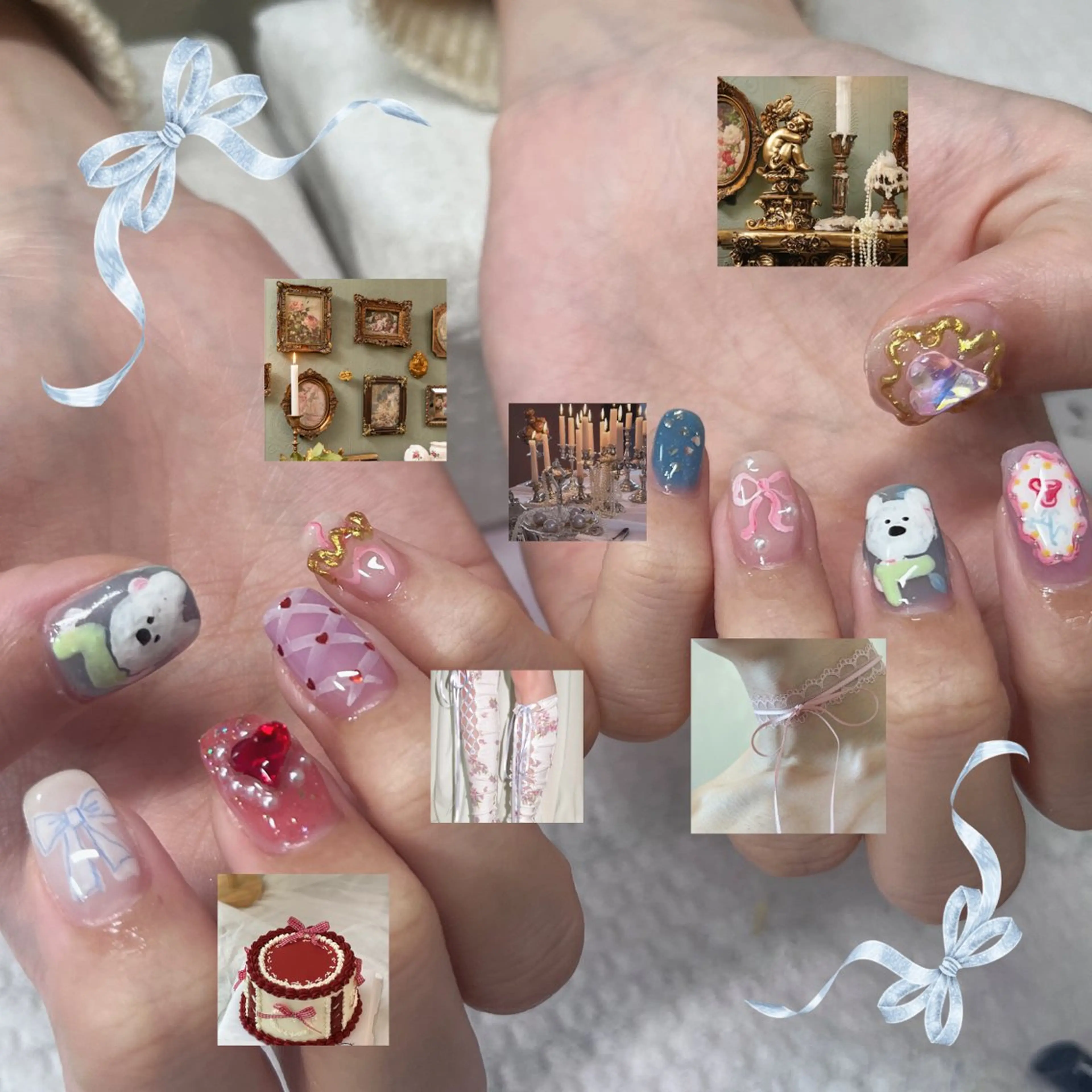 ネイル 韓国ネイル ロングネイル スカルプネイル ハンドネイル はなネイル所属・R_nail xixiのネイルデザイン