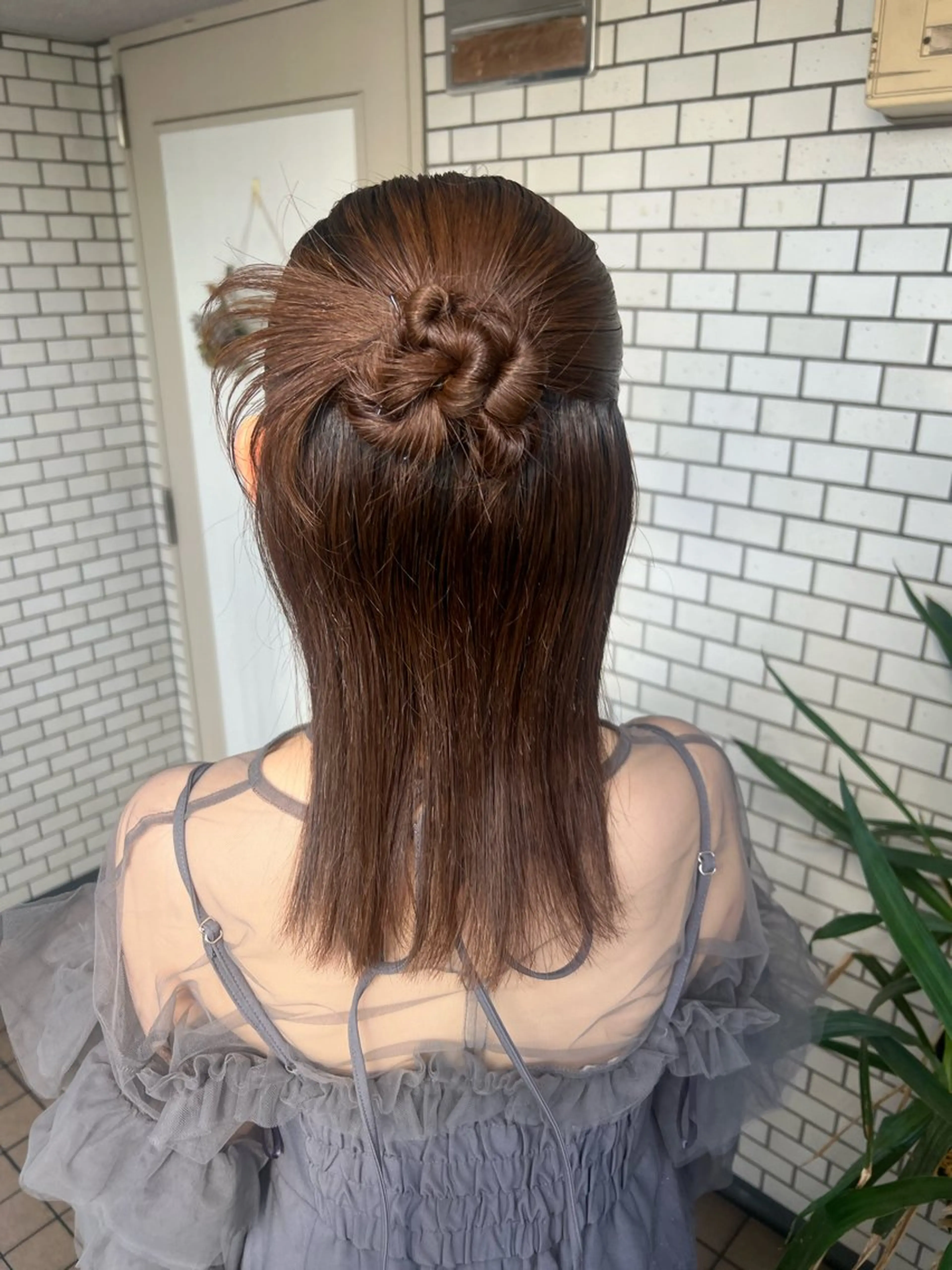 ヘアアレンジ ハーフアップ ヘアセット 大人可愛いヘアメイク 💋🧚‍♀️しずかのヘアスタイル