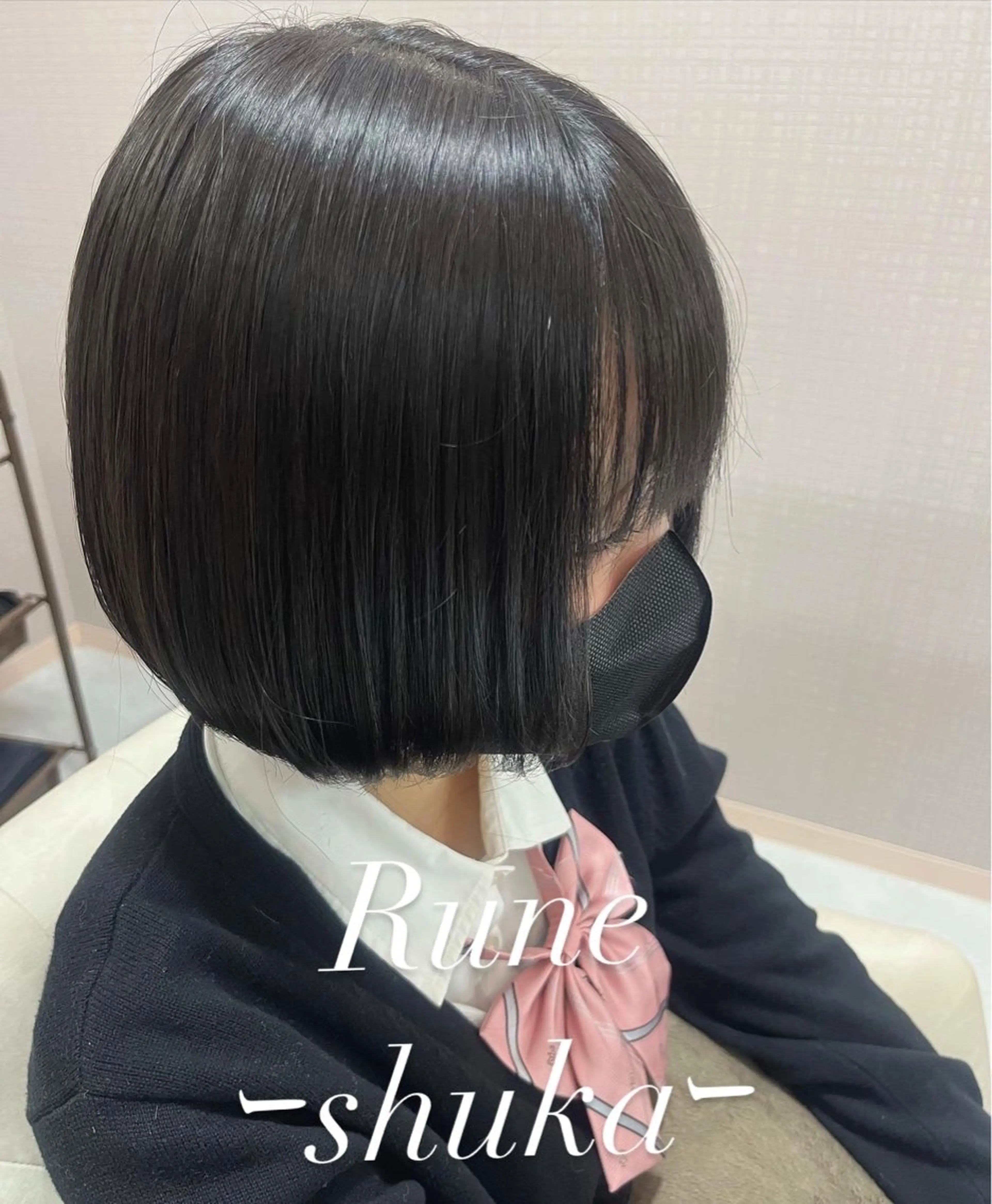 ショート ボブ カット Rune清水ANNEX所属・藤原 珠花のヘアスタイル