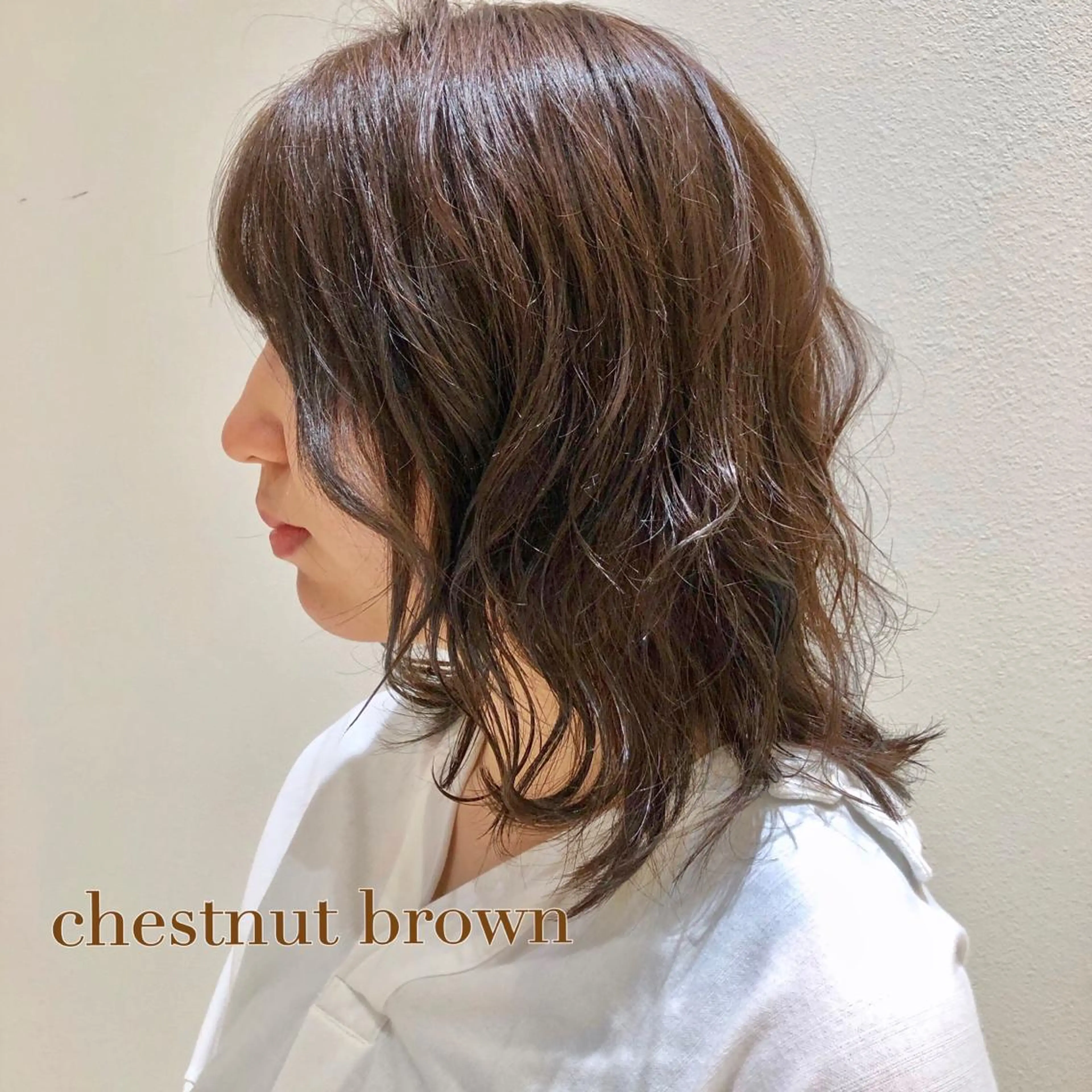 セミロング カラー ブラウンカラー BELLA/天王寺/ 似合わせ/木浦心のヘアスタイル
