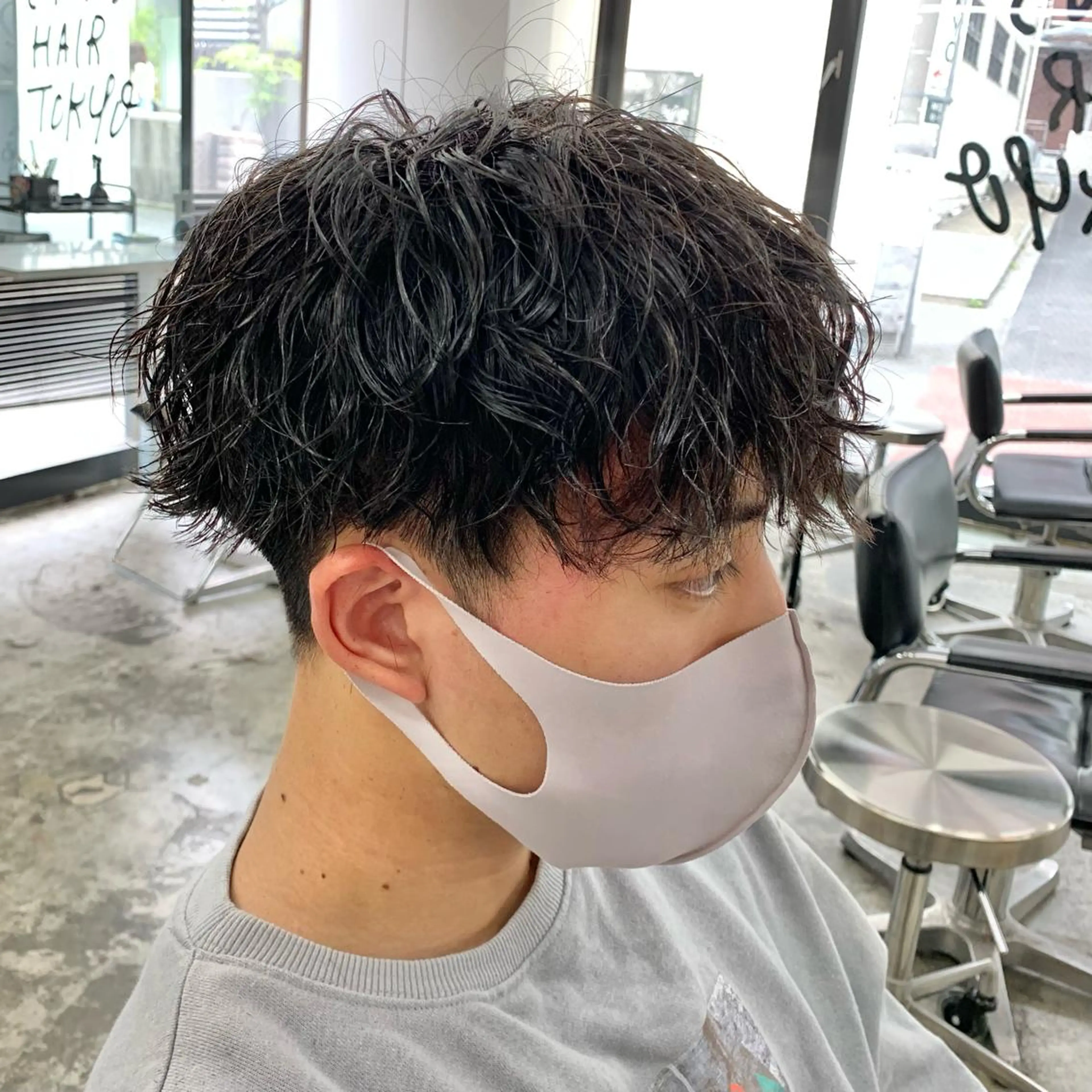 ショート パーマ メンズ マッシュ カット パーマ メンズ特化美容師/ 藤戸 椋のヘアスタイル