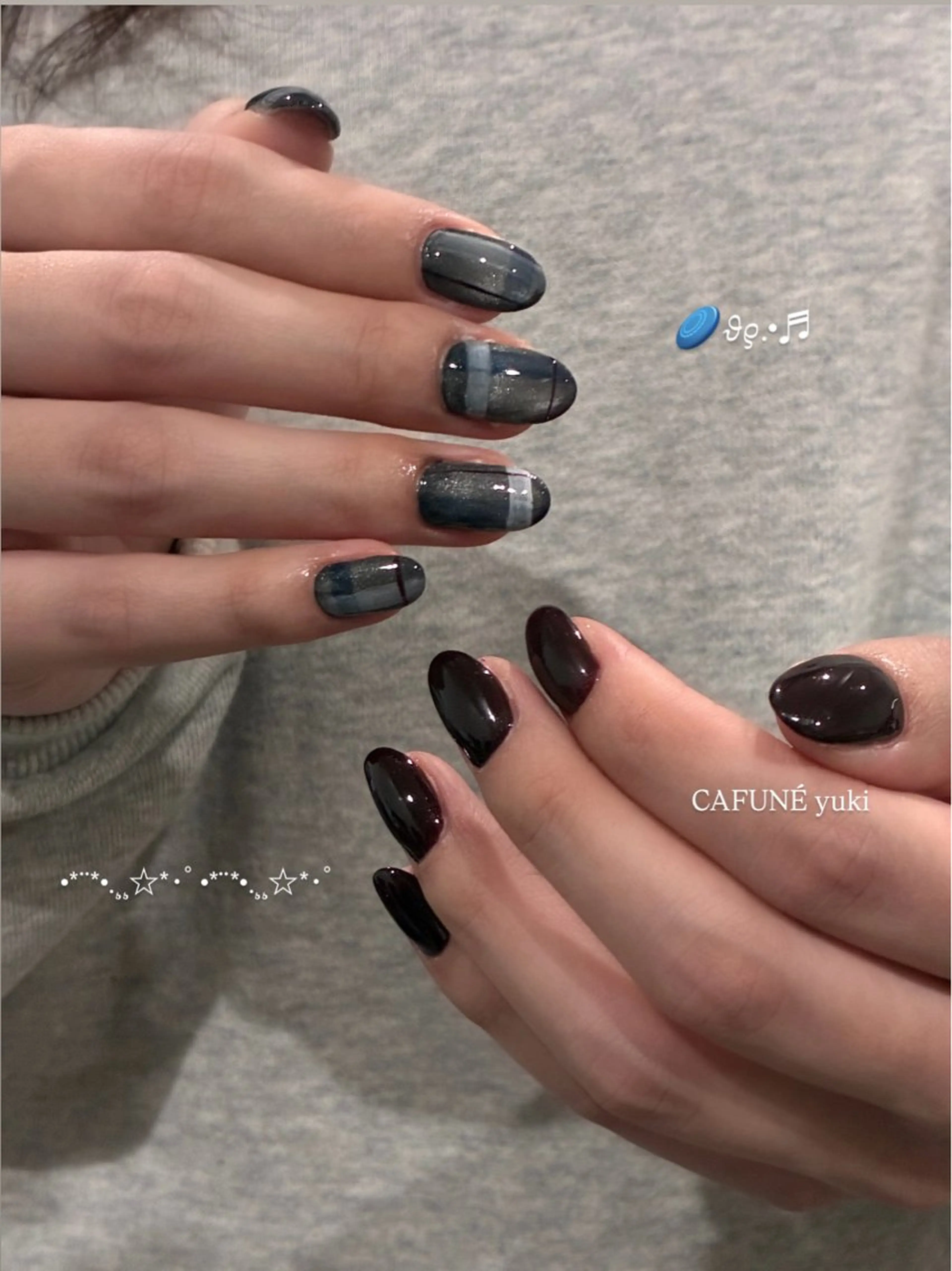 ネイル ハンドネイル CAFUNÉ tokyo所属・☾ ໋CAFUNE yuki︎︎𓂃⟡のネイルデザイン