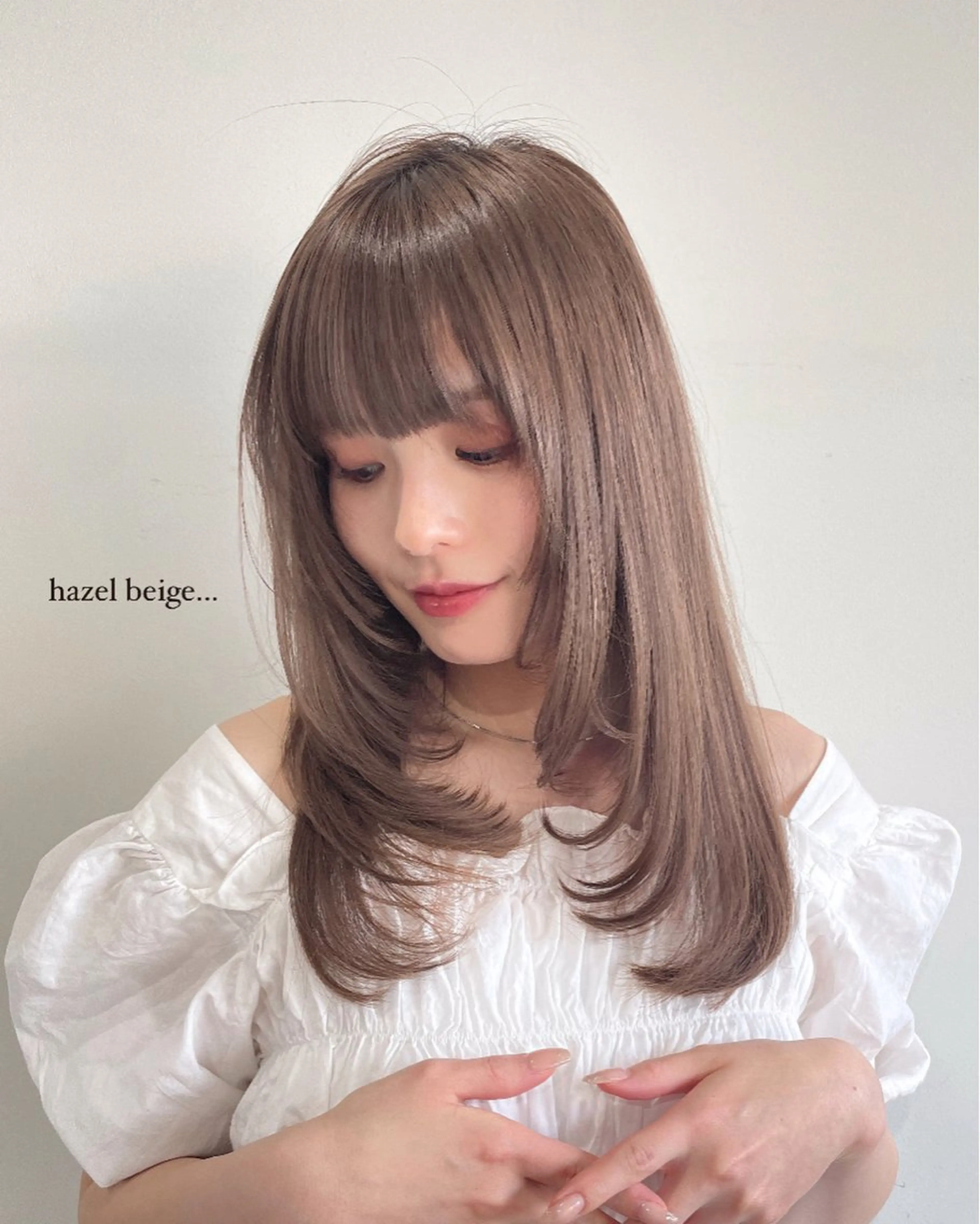 セミロング カラー ヘアカラー sora/ボブ/ レイヤーカットのヘアスタイル