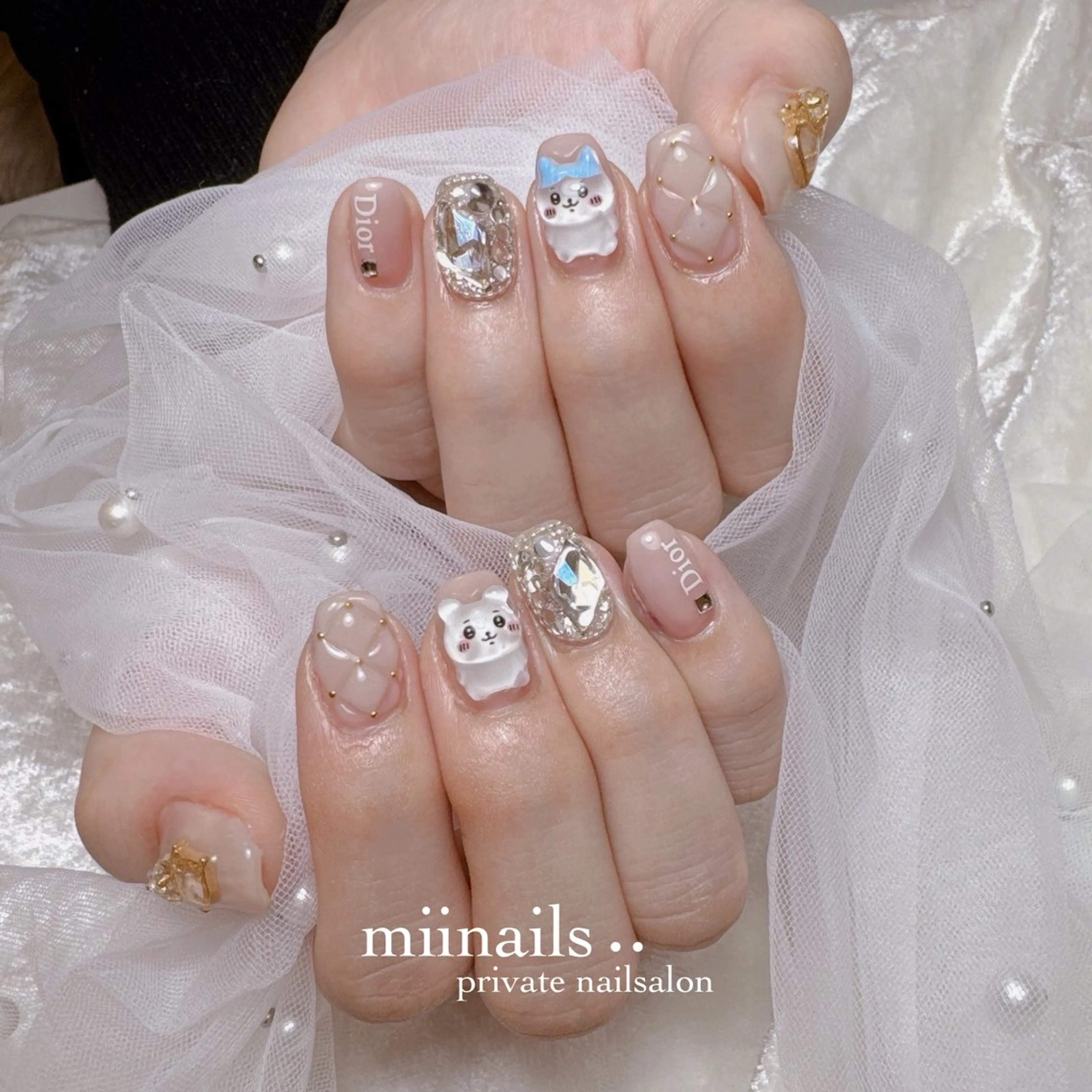 ネイル 韓国ネイル ワンホンネイル ハンドネイル nailsalon miinailsのネイルデザイン
