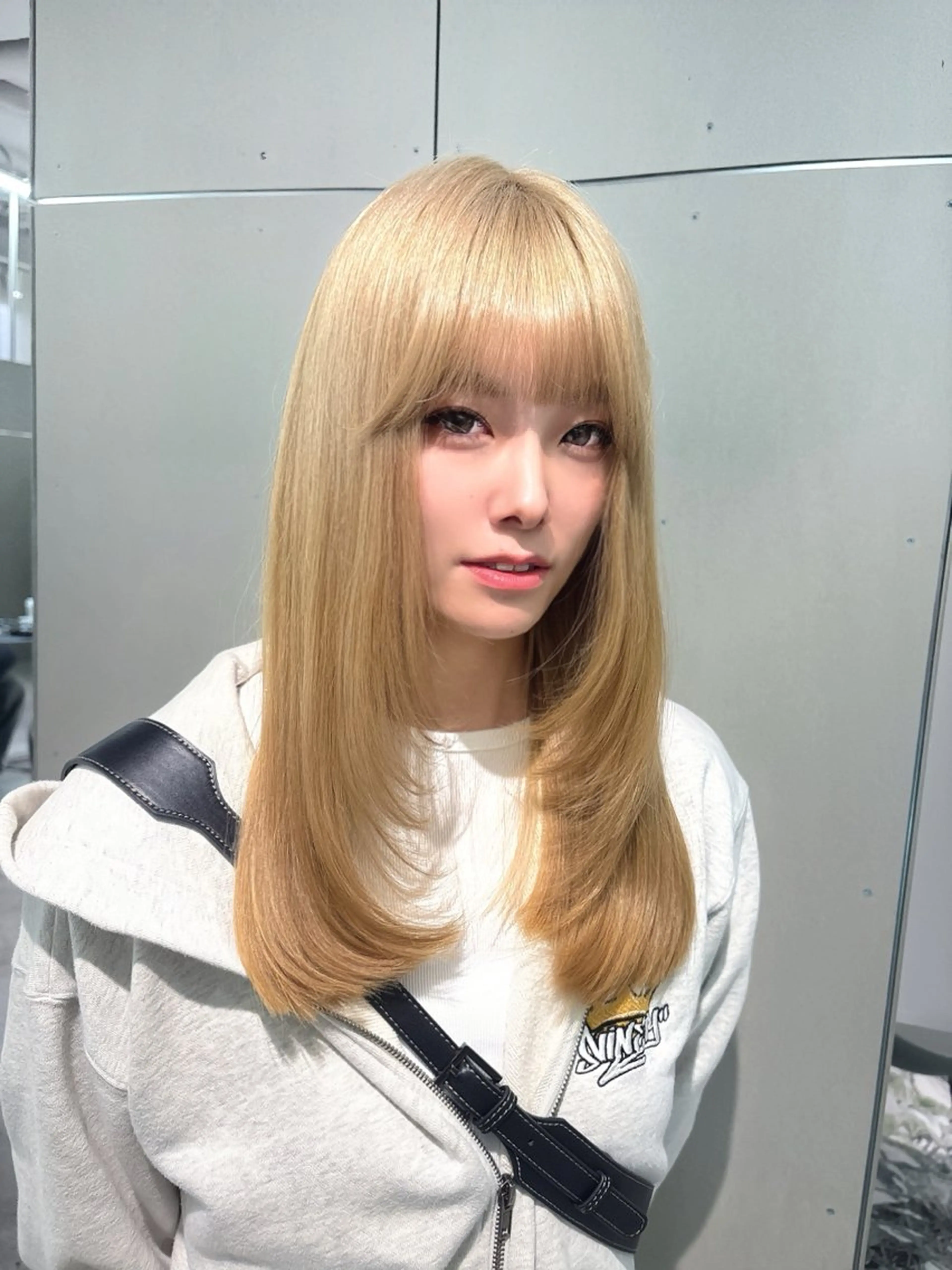 カラー ヘアカラー Harune/うる艶 ハイトーンのヘアスタイル