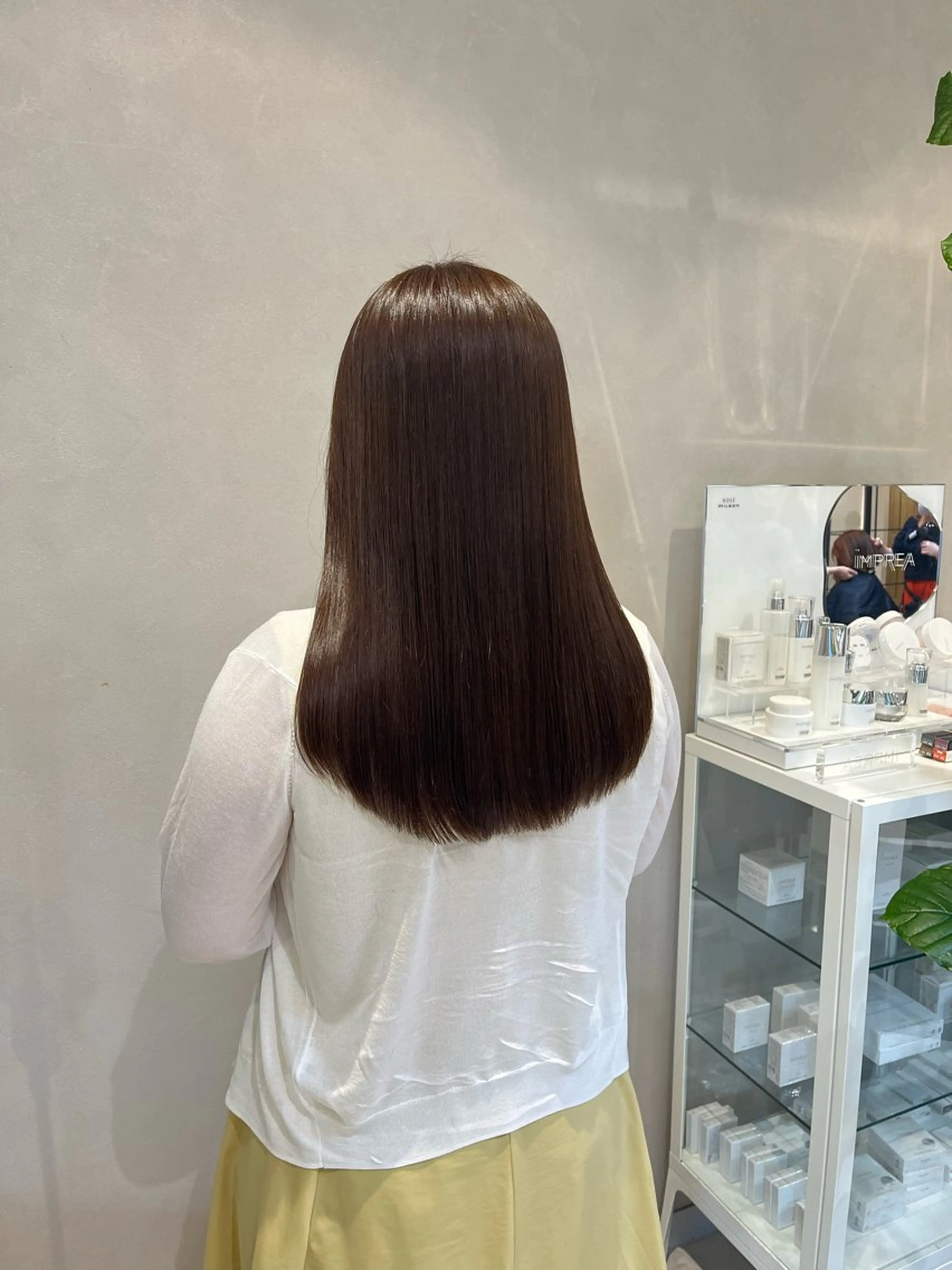 カラー ニュアンスパーマ 曲がる縮毛矯正　爲石のヘアスタイル