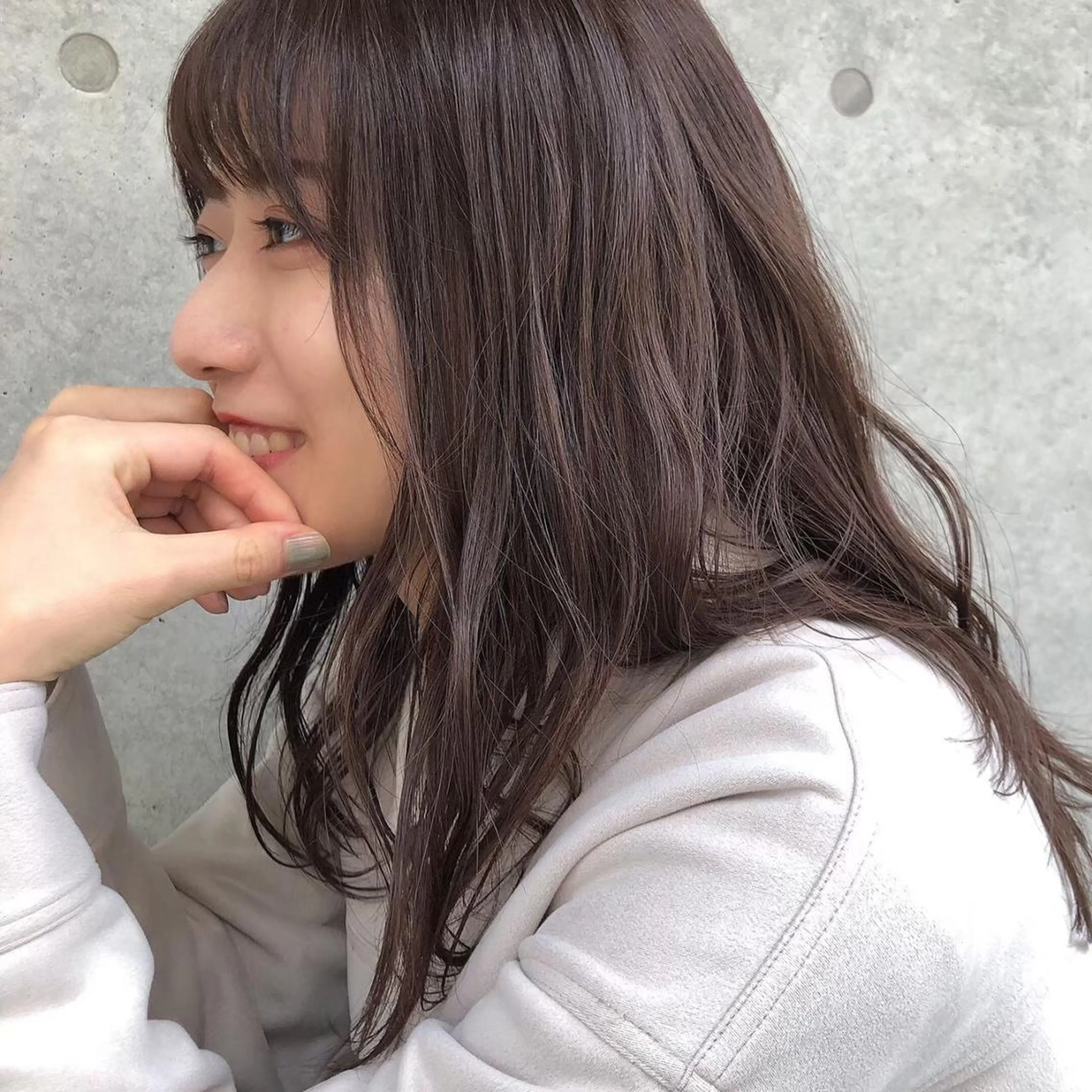 セミロング カラー ラベンダーカラー オレンジ ヘッドスパ SiLO 【シロ】のヘアスタイル