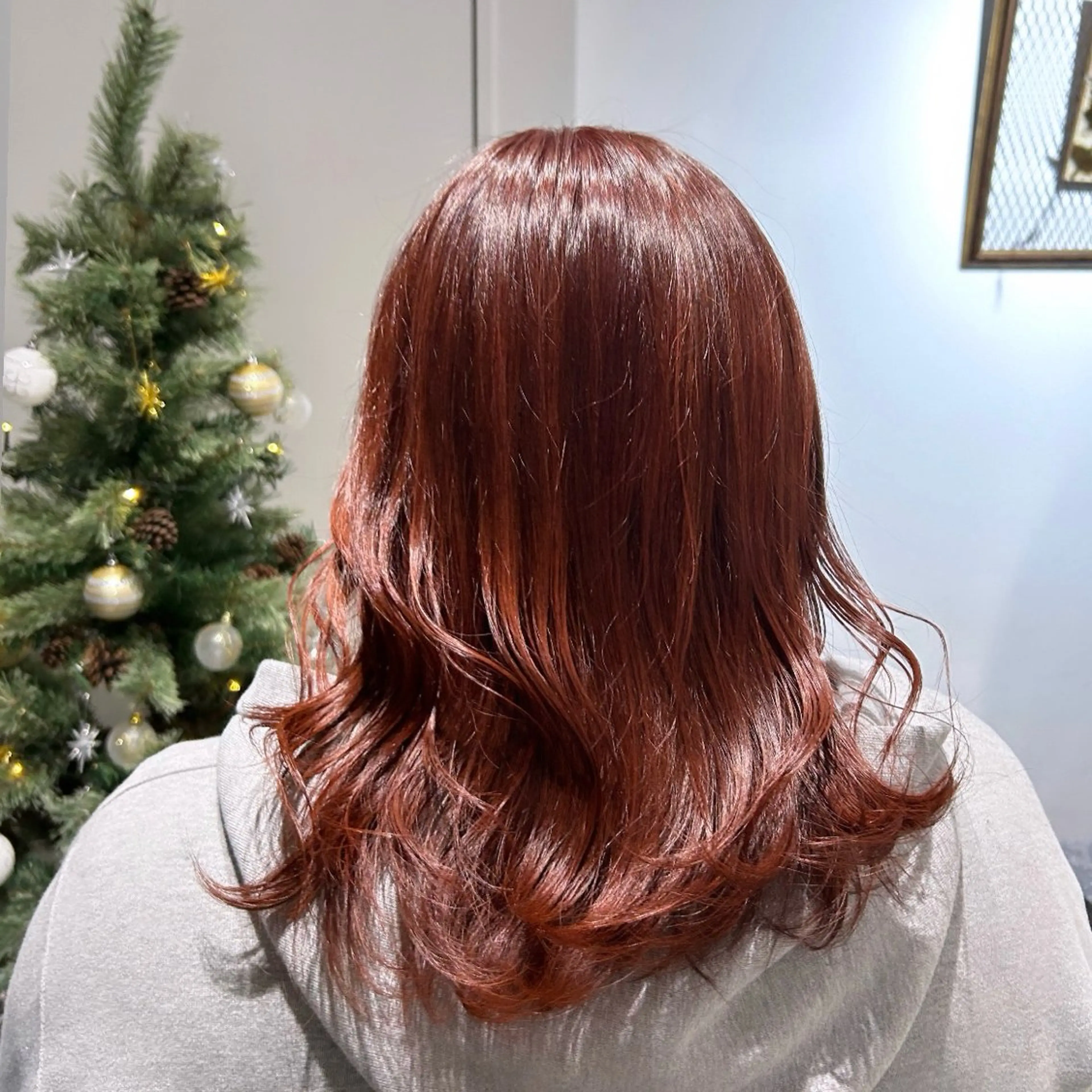 セミロング ピンクブラウン Lis blanc所属・しみずゆさ/所沢 モデル様募集中🤍のヘアスタイル