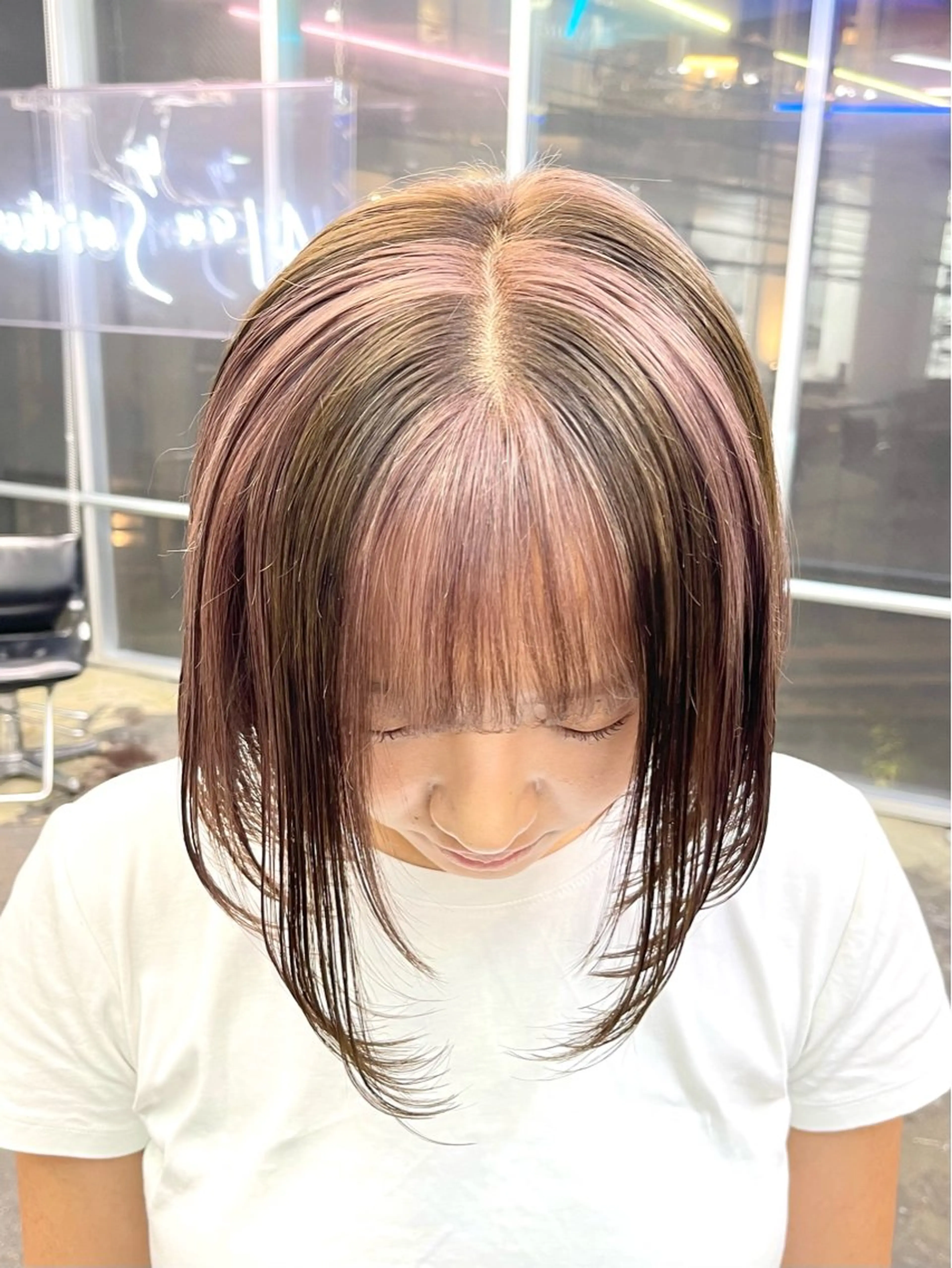 ショート カラー ハッシュカットとハイ トーン/HIROKIのヘアスタイル