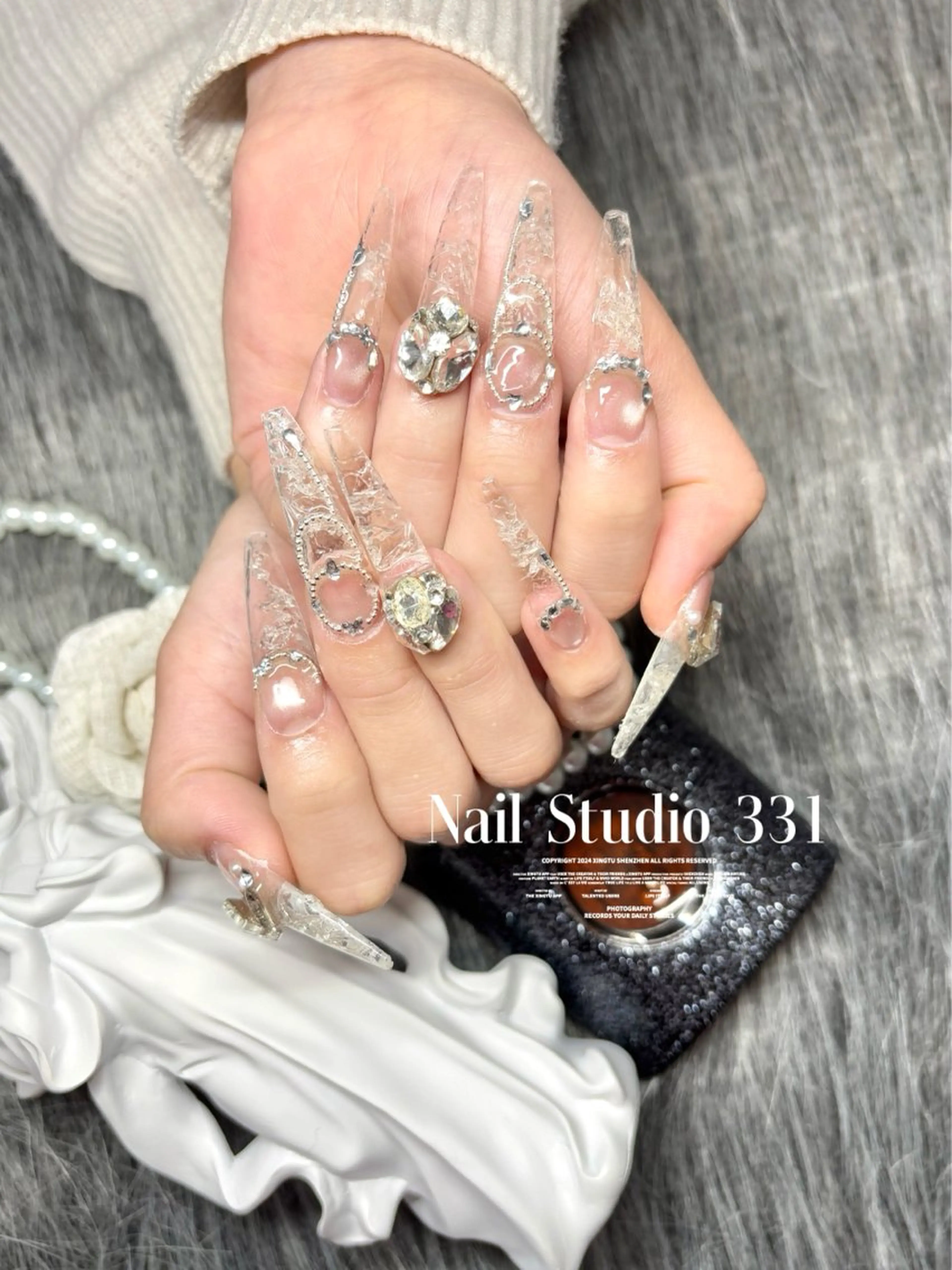 ネイル ロングネイル ワンホンネイル ハンドネイル Nail Studio 331のネイルデザイン
