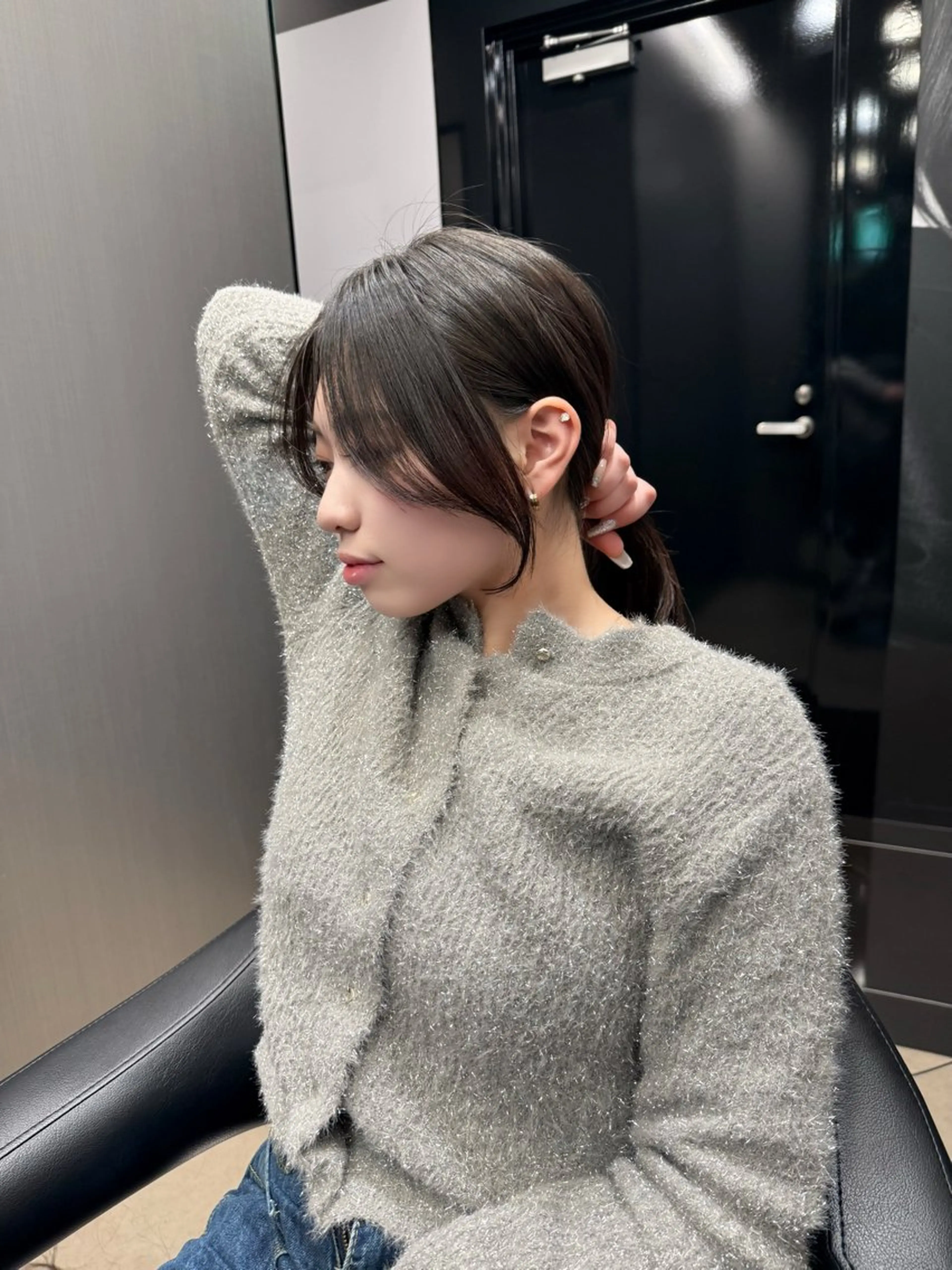 セミロング 顔周りカット 松尾 祐輝のヘアスタイル