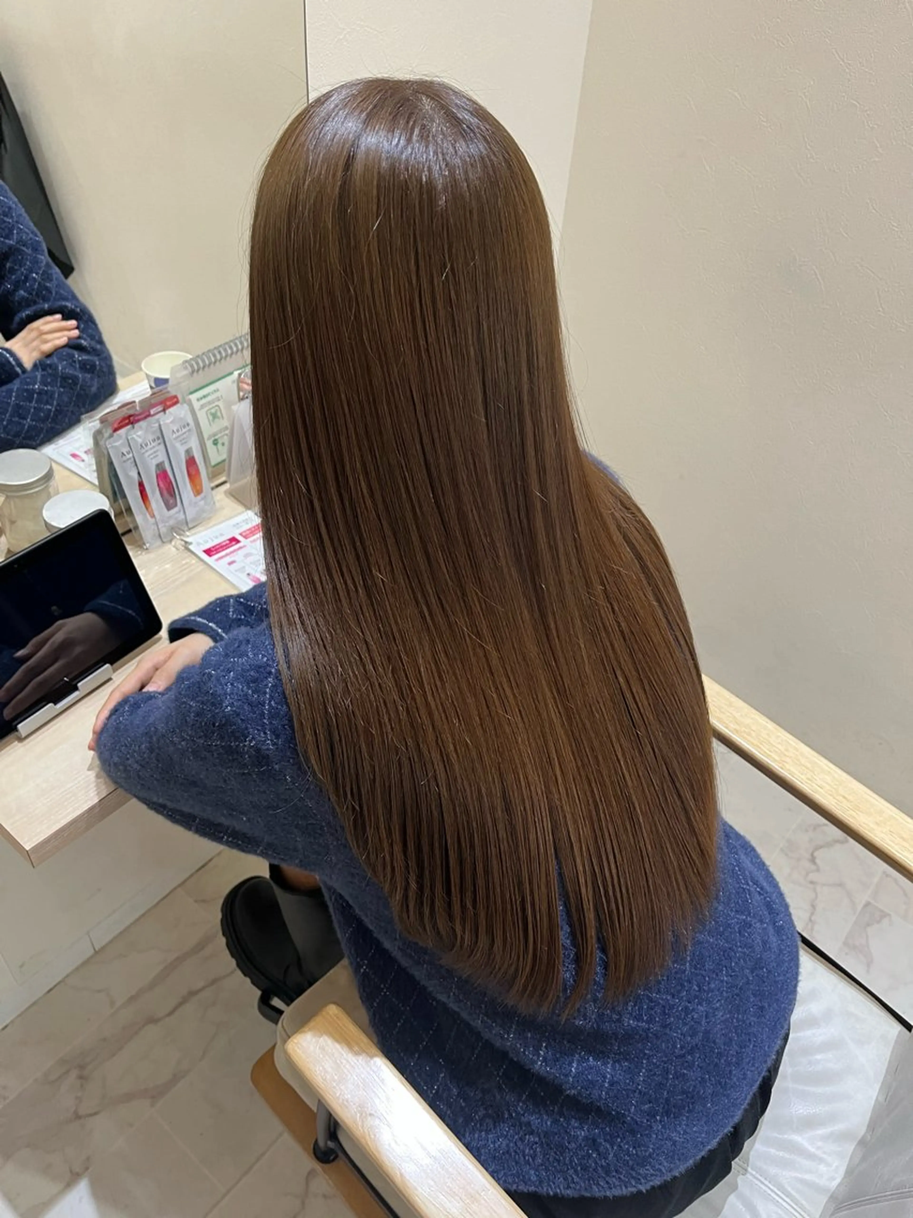 カット＋ケアカラー＋超音波アイロン付き3stepトリートメント♪¥9,900の写真