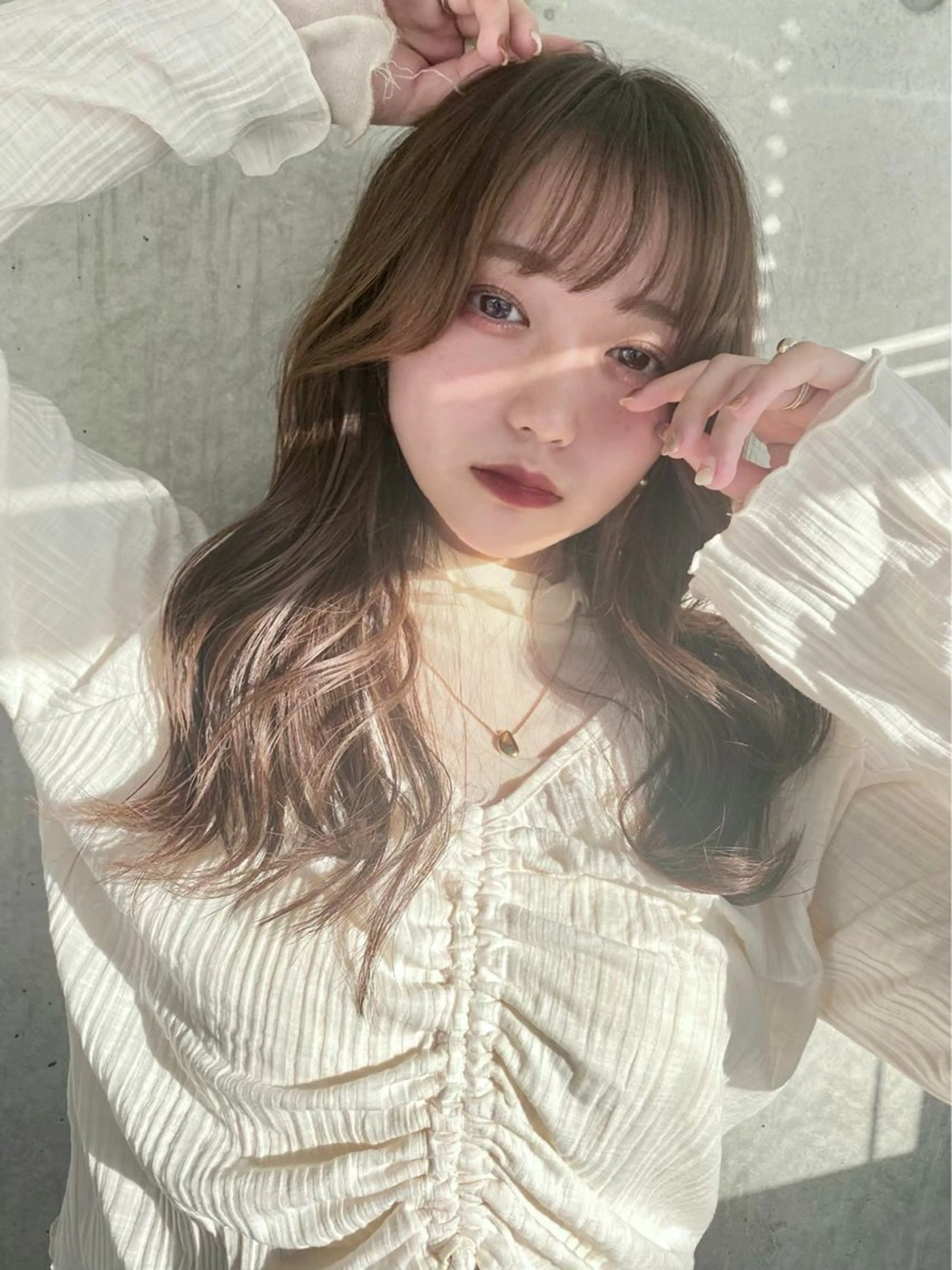 ロング カラー カット ヘアカラー トリートメント ヘッドスパ ヘアセット ダブルカラー 韓国ヘアKYONのヘアスタイル