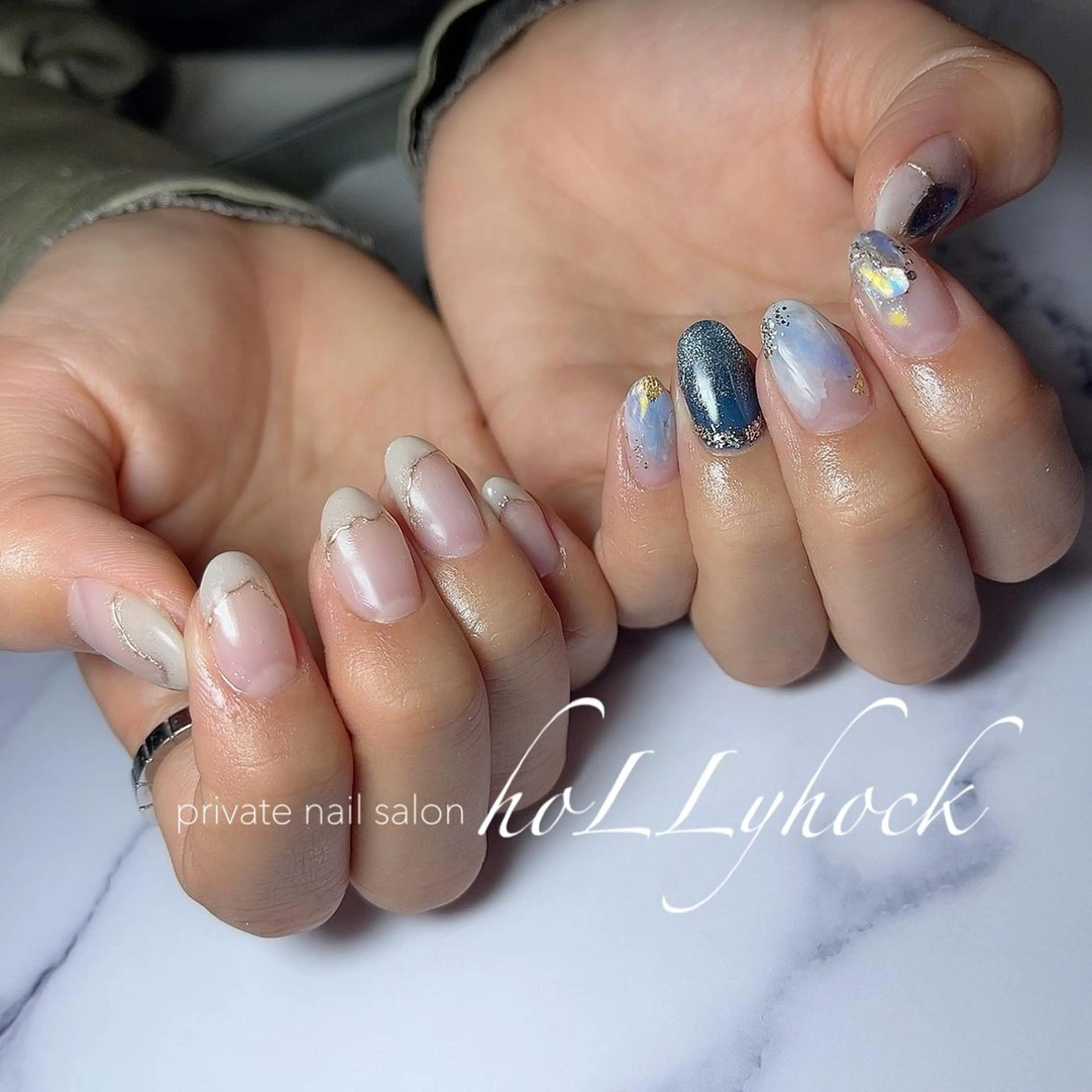 ネイル アートネイル nail salon hoLLyhockのネイルデザイン