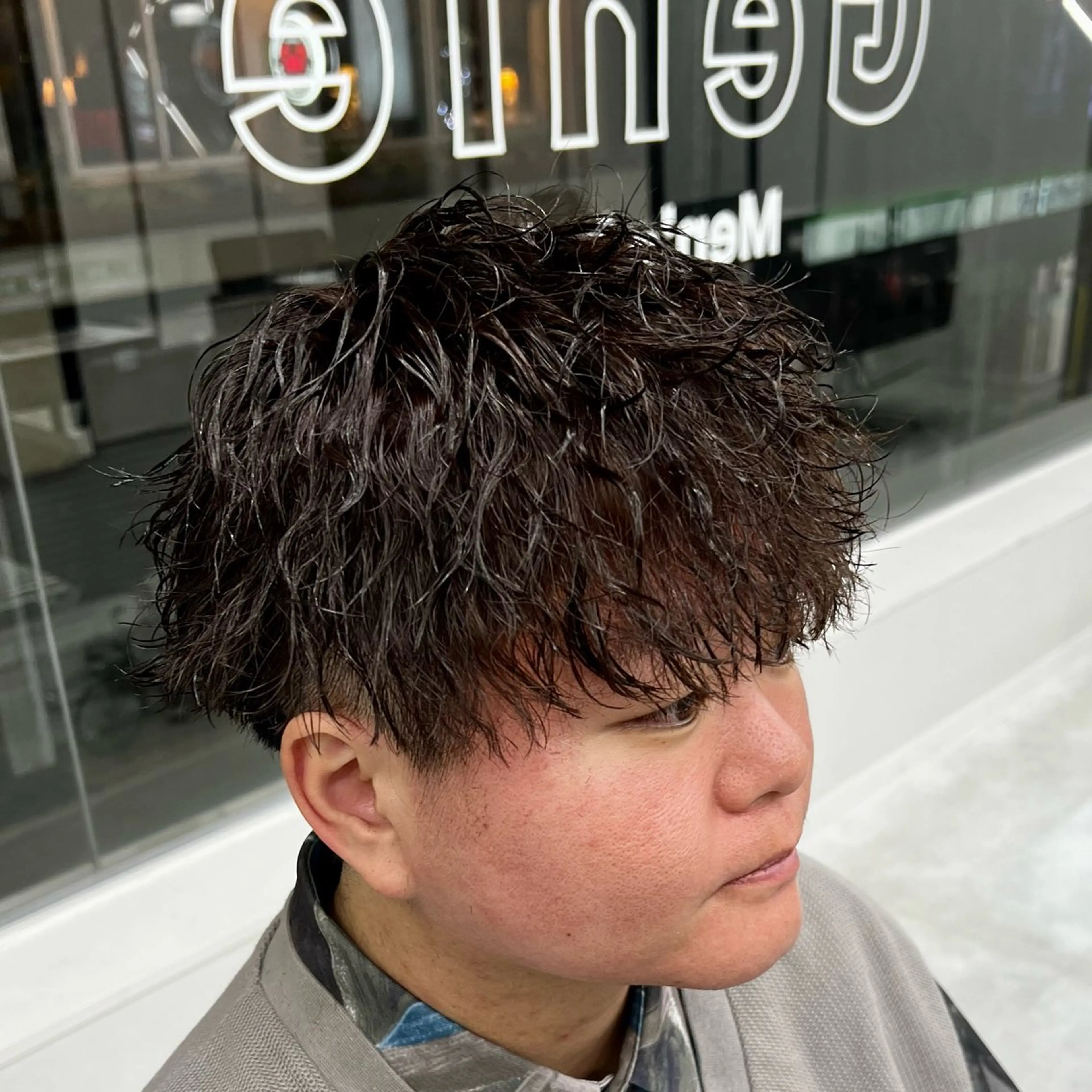 ショート パーマ メンズ カット パーマ メンズカット/波巻き TAKUMAのヘアスタイル