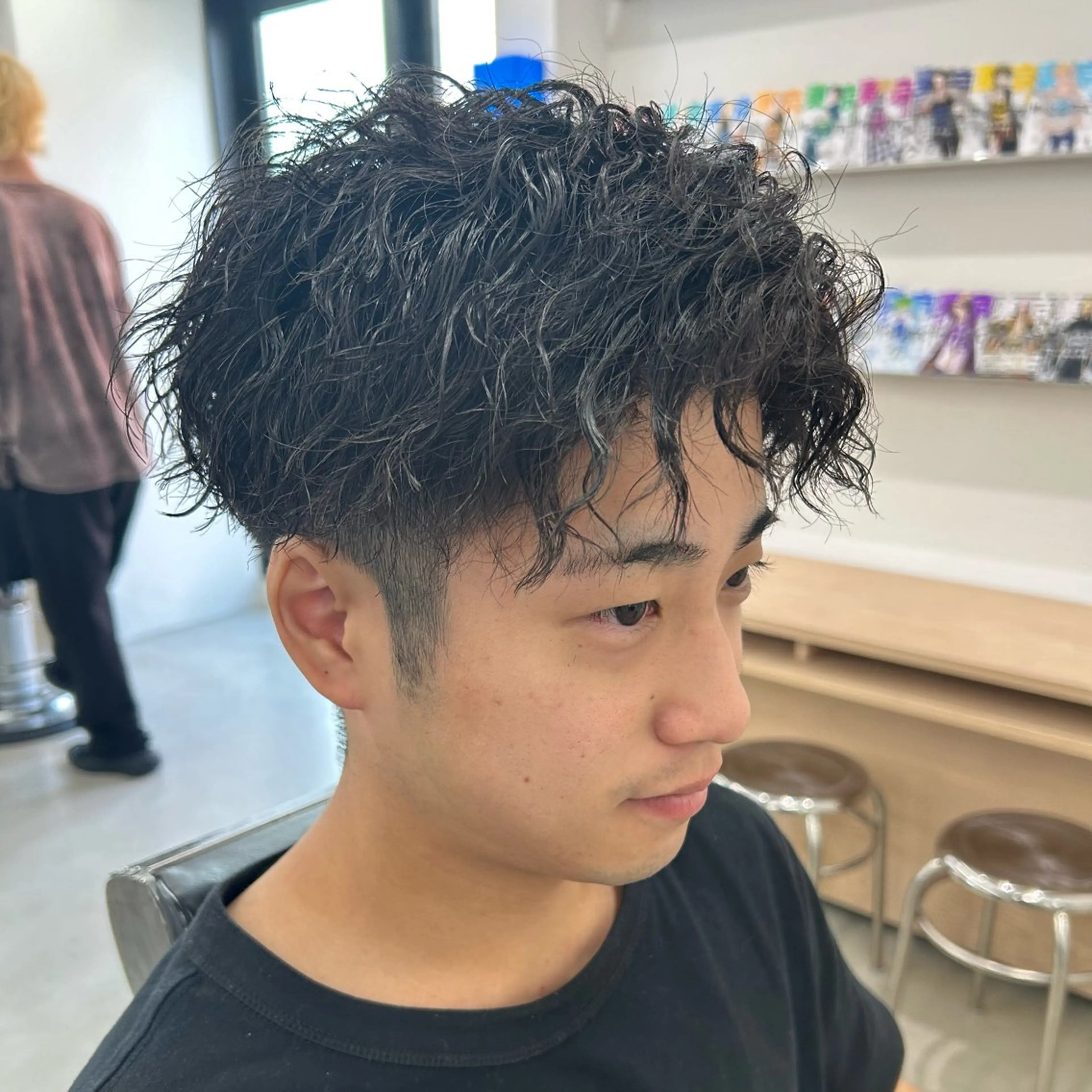 パーマ メンズ カット パーマ 安達 脩人のヘアスタイル