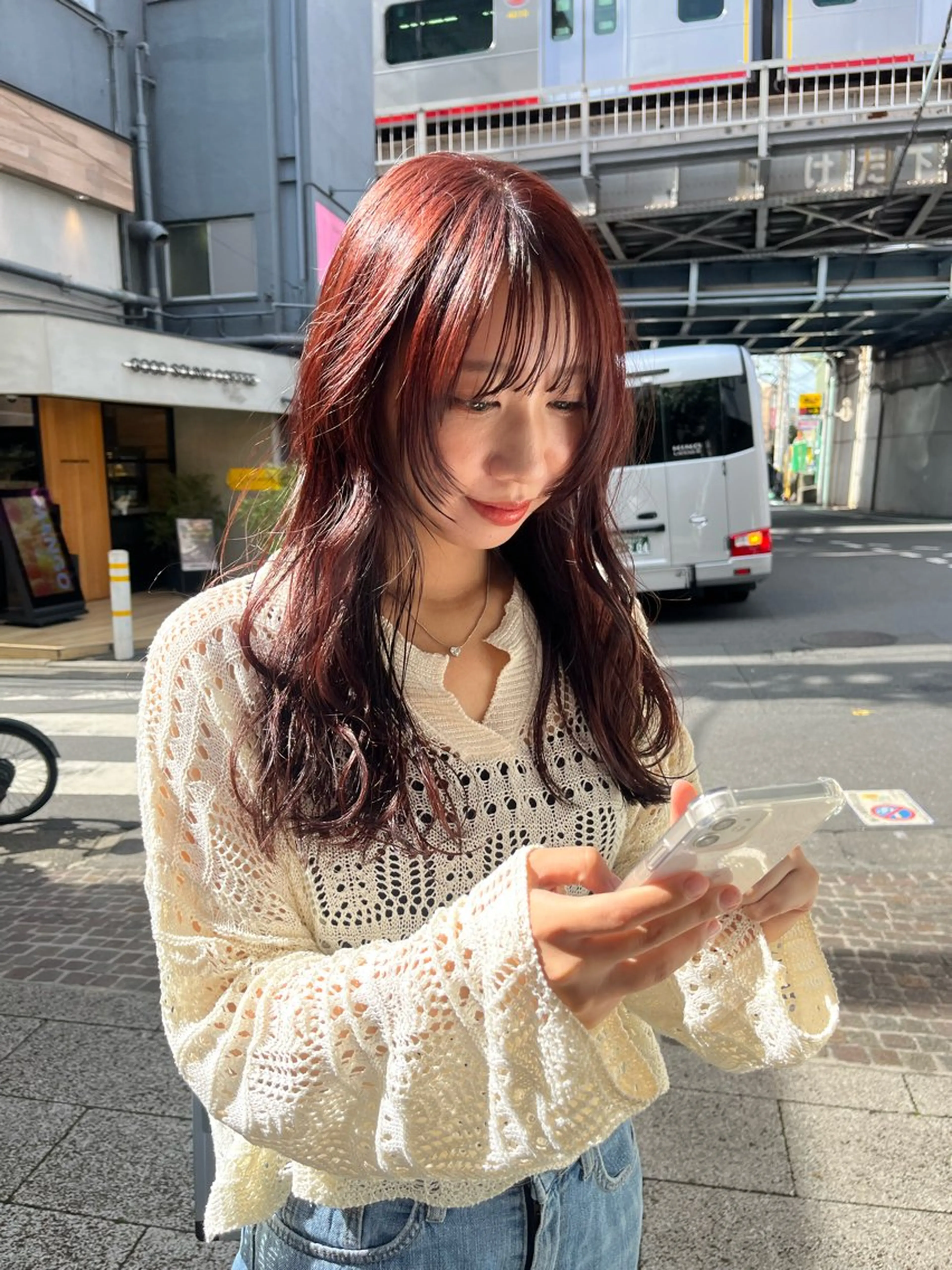ロング カラー ヘアカラー 竹内 菜々子のヘアスタイル