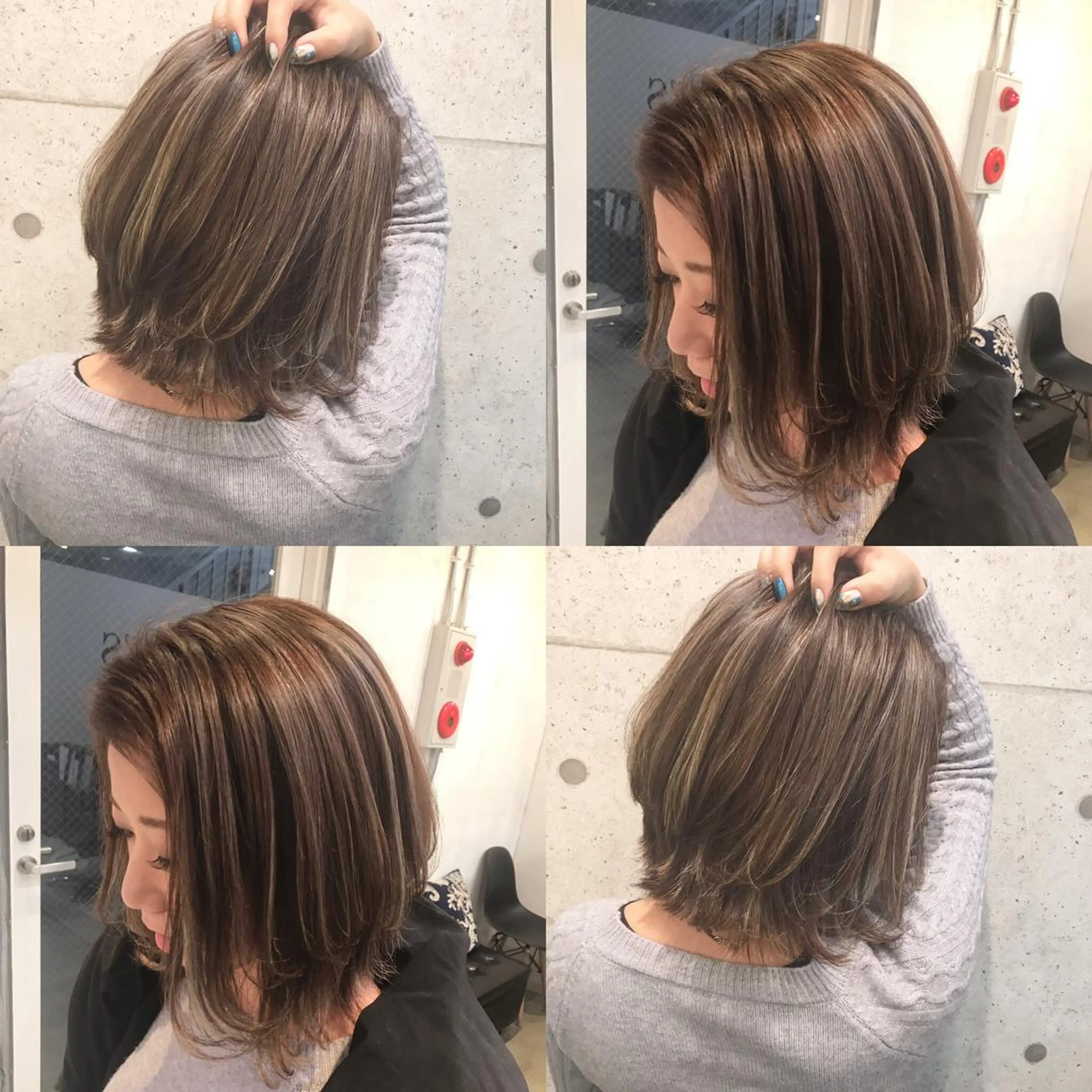 ショート カラー ヘアアレンジ ベージュカラー ハイライトカラー ハイライト ヘアカラー トリートメント BANK'S hair所属・💐ケラチン 髪質改善寺坂雄飛💐のヘアスタイル