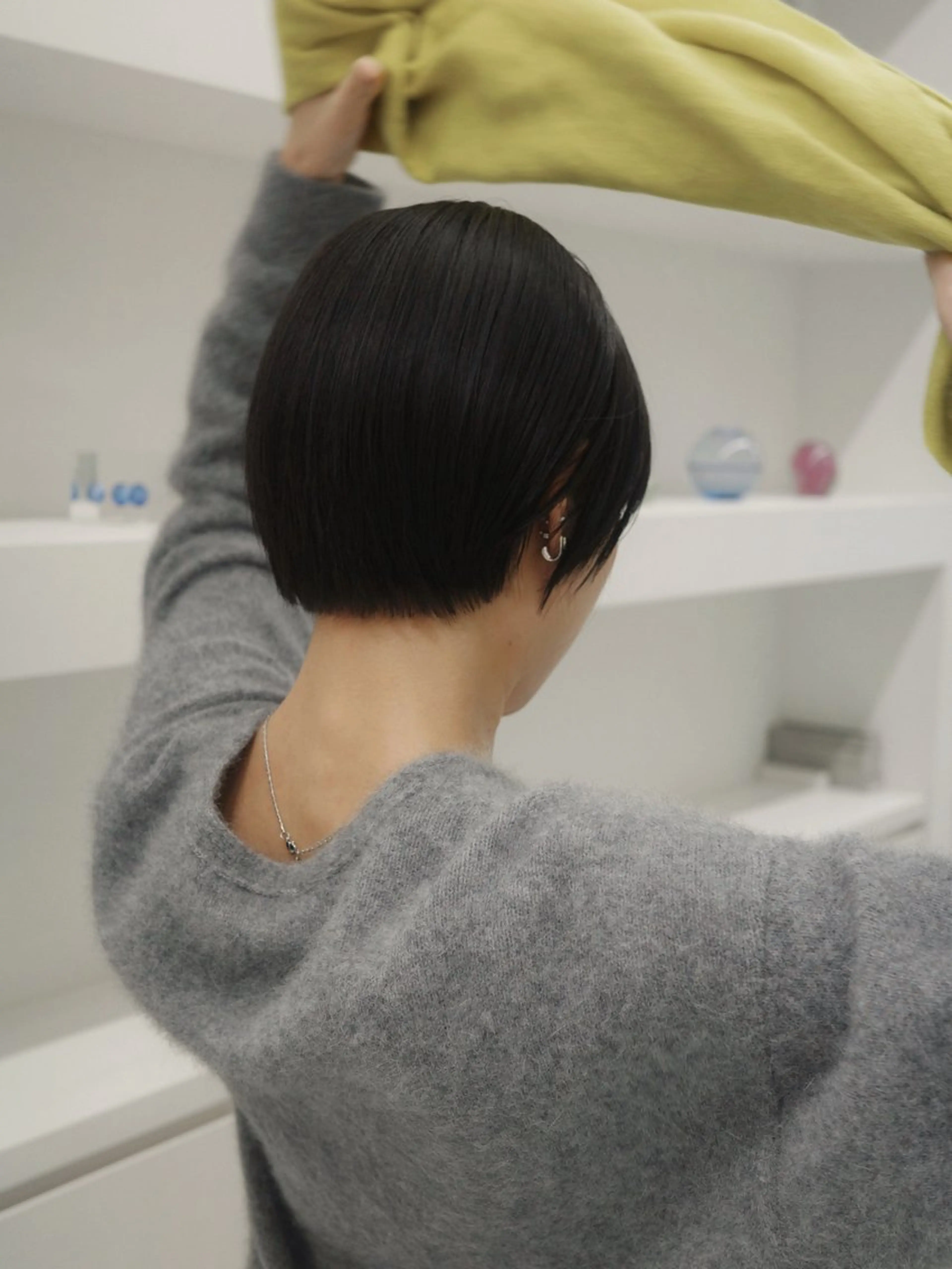 ショート カラー ショートボブ ボブ ショートヘア カット ヘアカラー 🌱ぱつっと/ボブ 🌱のヘアスタイル