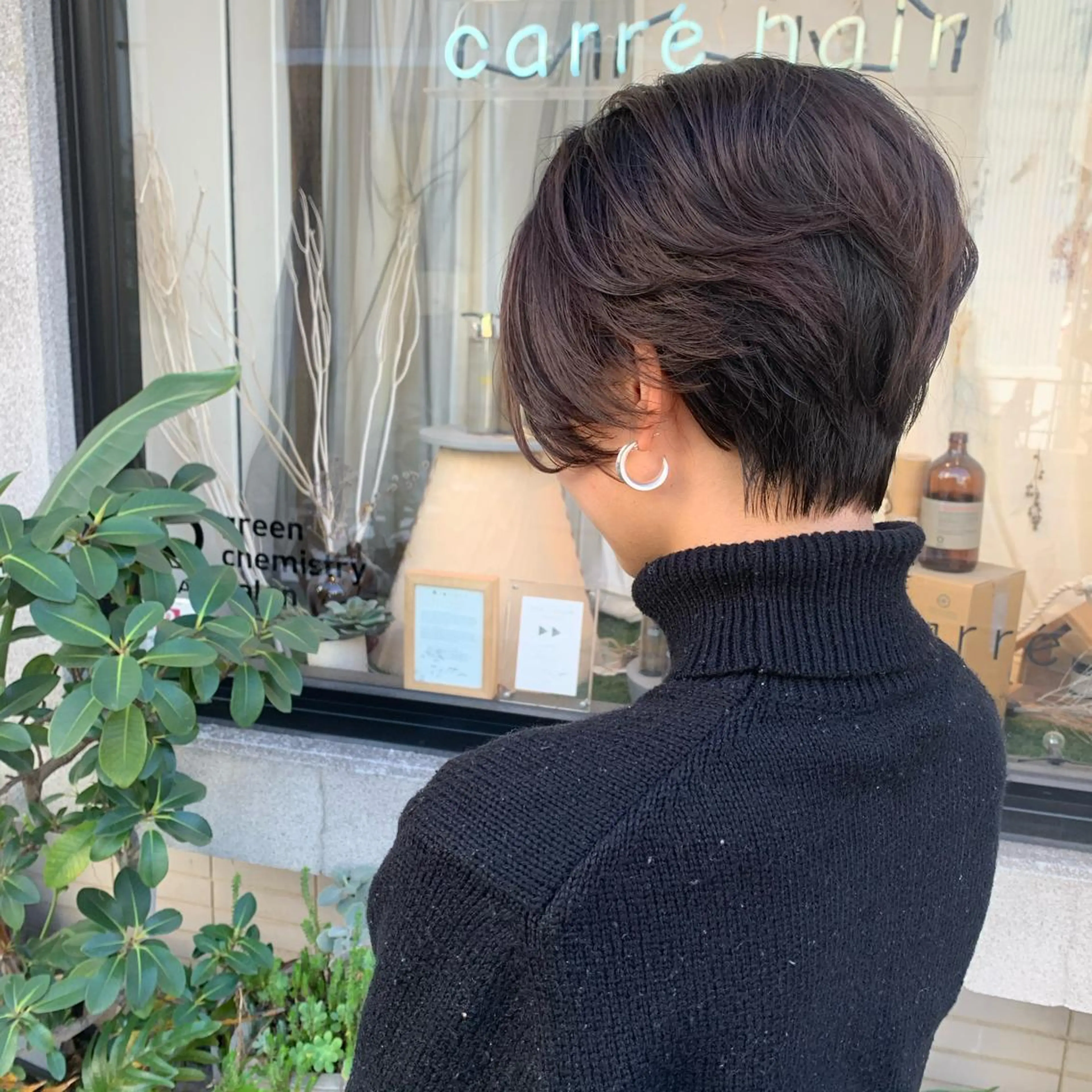 ショート カット ヘアカラー トリートメント 艶髪color💎髪 質改善ストレート大吉のヘアスタイル