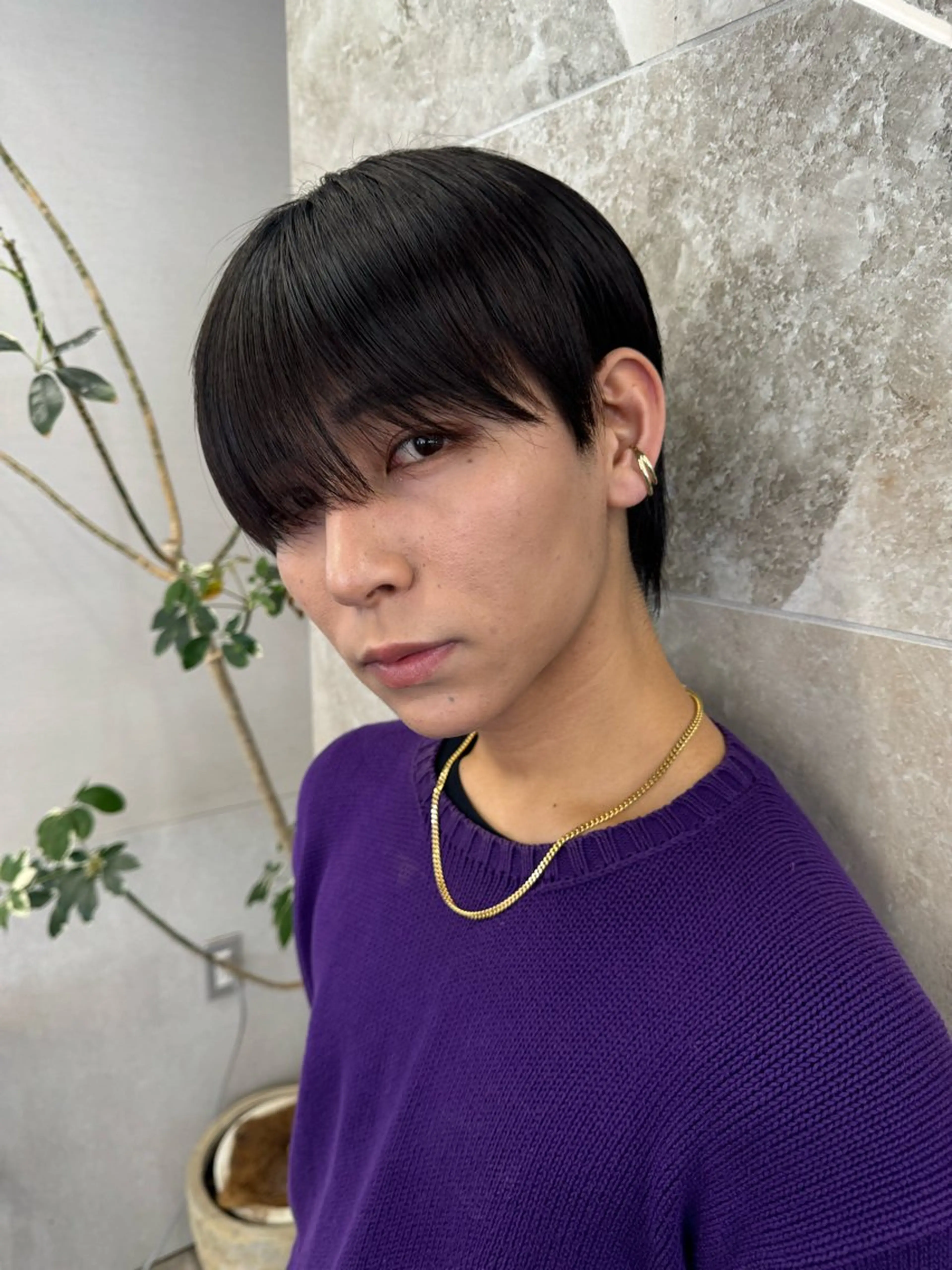 ショート excia渋谷所属・曲がる縮毛矯正 センターパート/翼のヘアスタイル