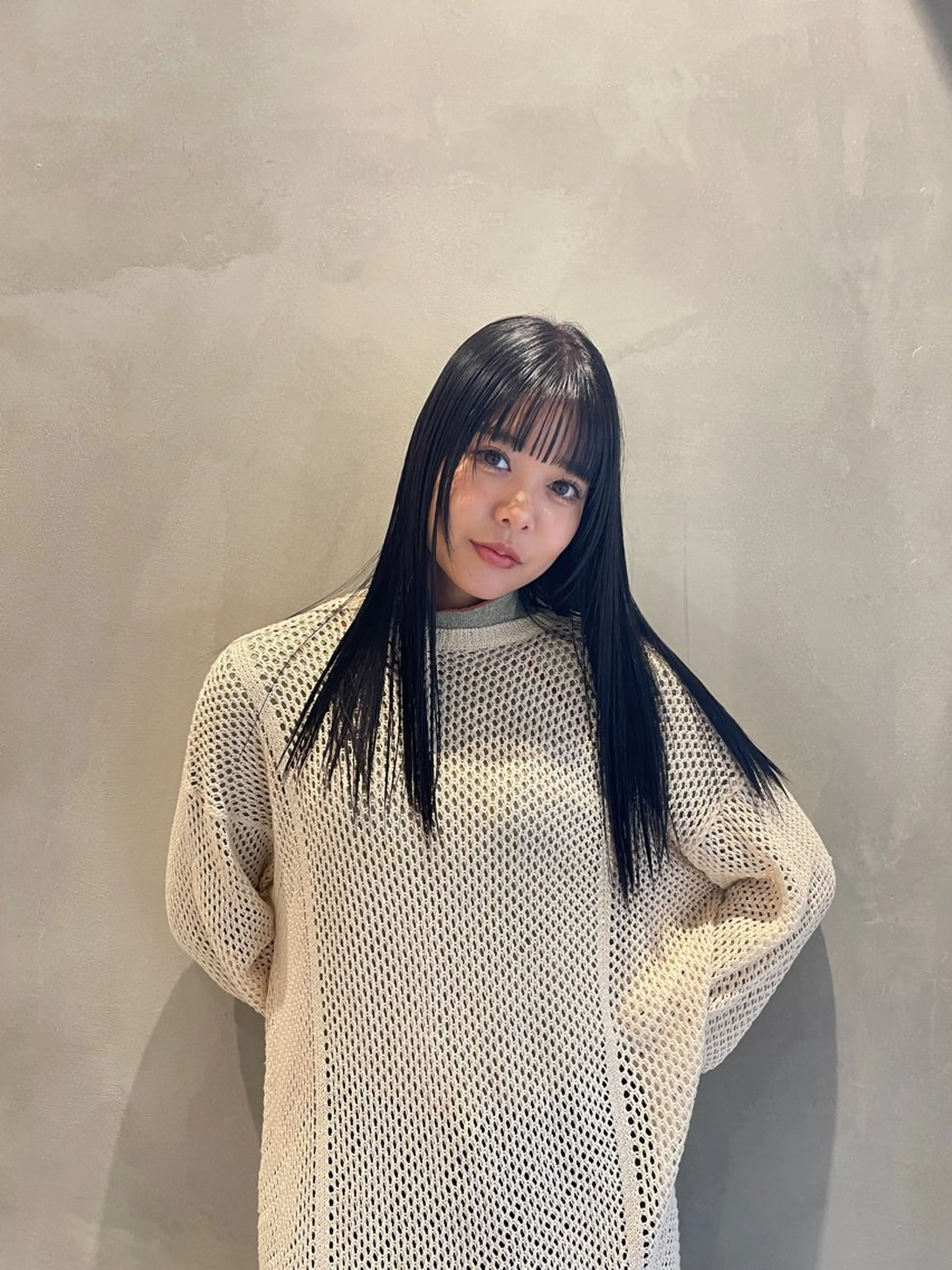 セミロング 縮毛矯正 AMRITA三鷹所属・都築 菜美のヘアスタイル
