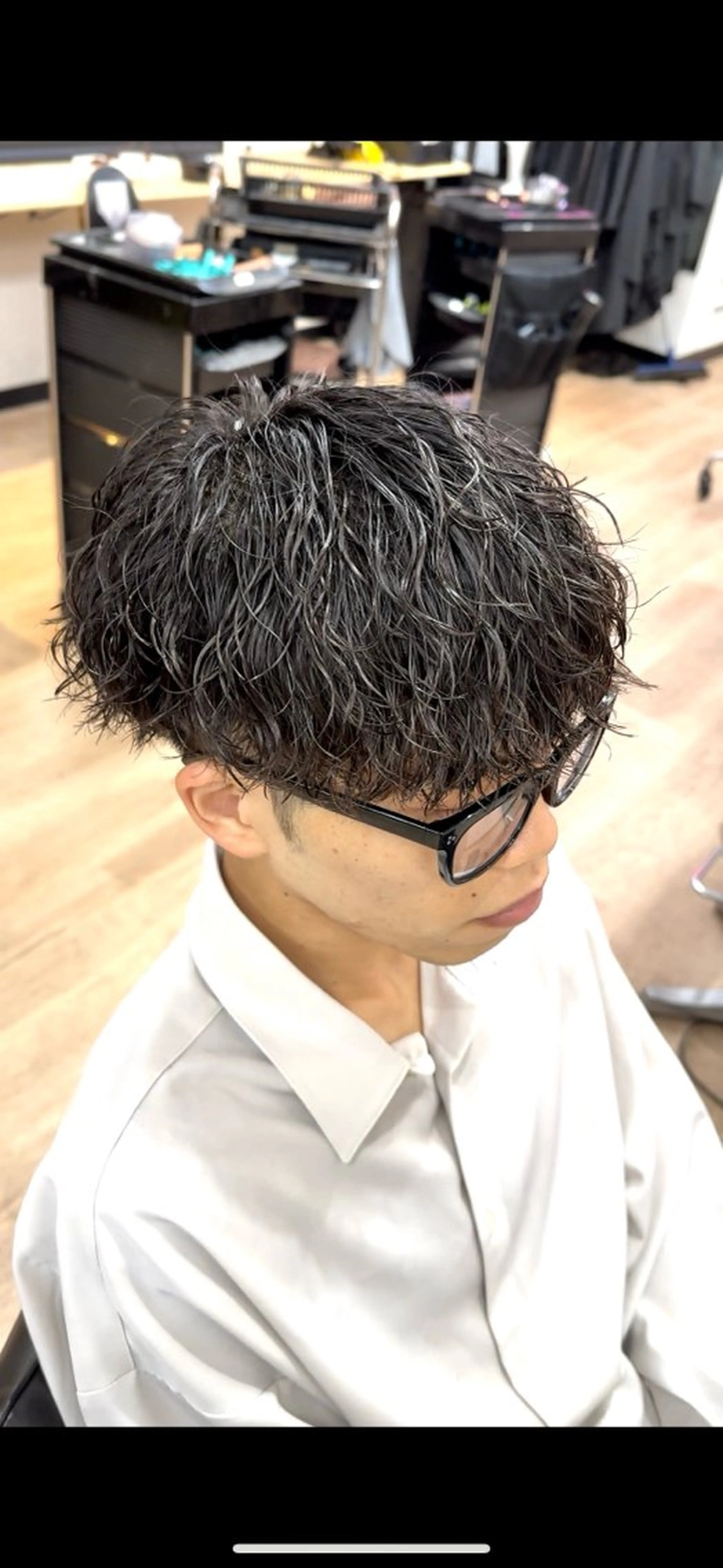 ショート パーマ メンズ マッシュ 横浜 /シャドウ/ツイスパのヘアスタイル