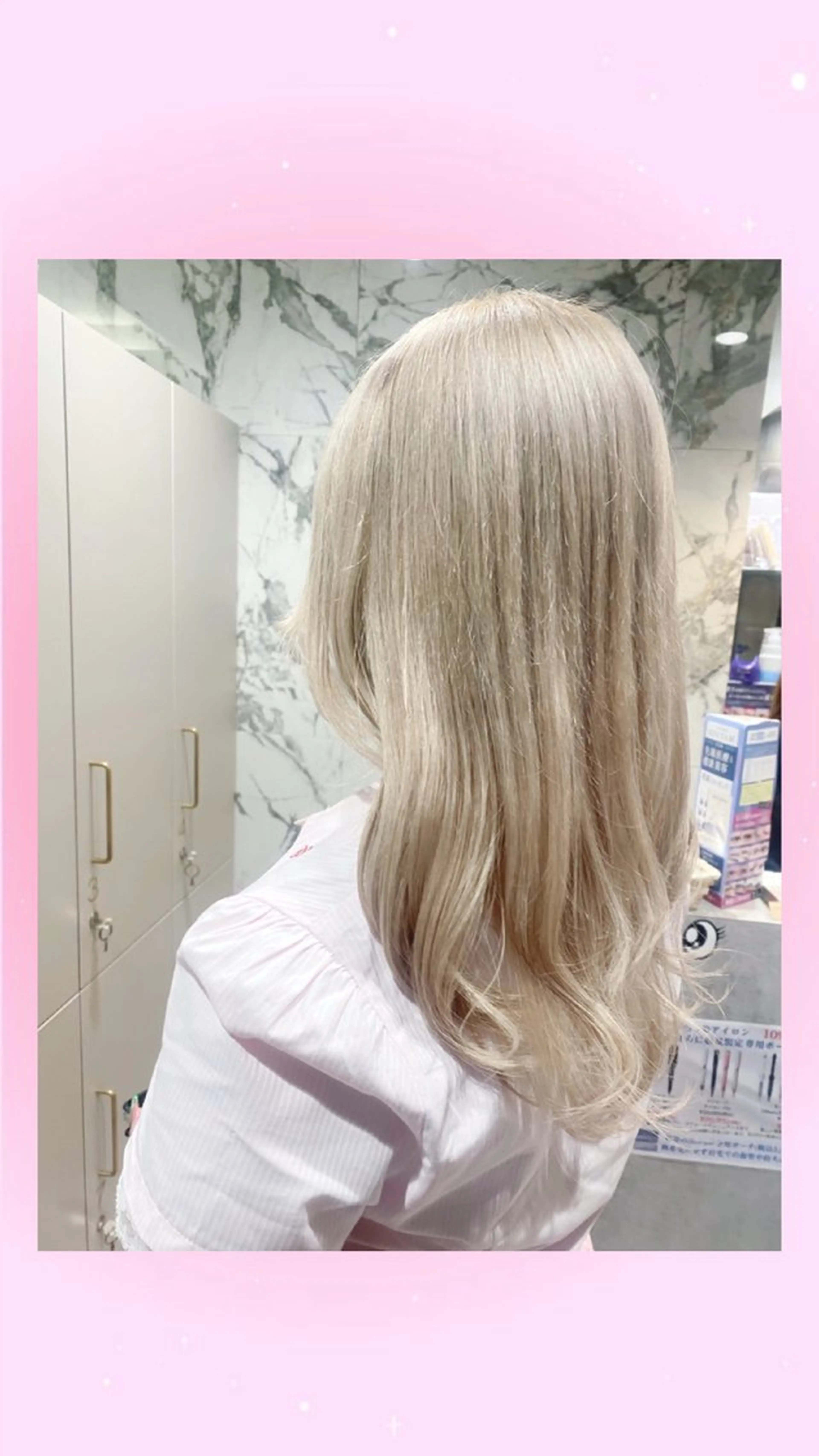 カラー ブリーチ ヘアカラー 水竹 日向のヘアスタイル