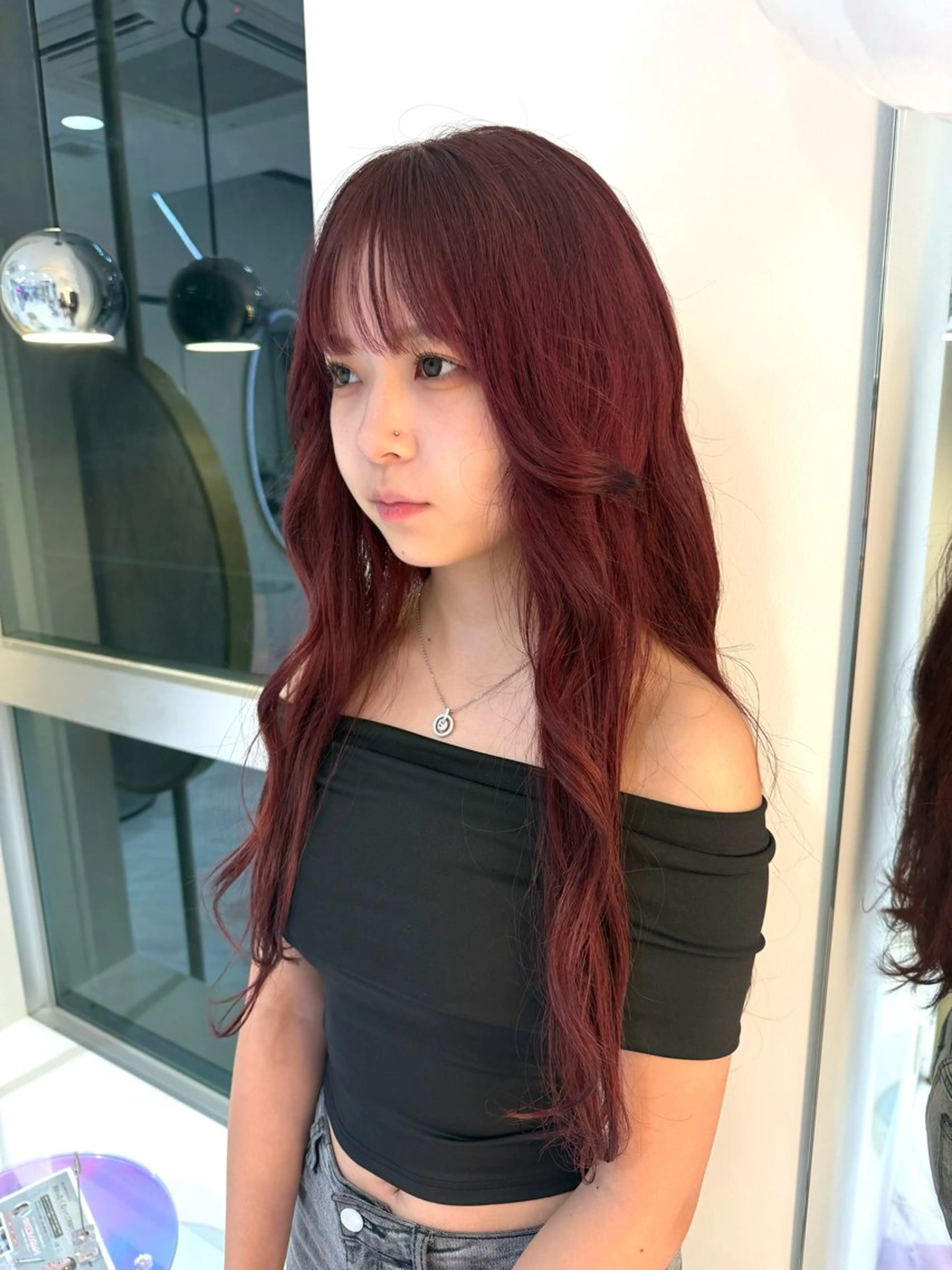 ロング カラー ヘアカラー ともか 名駅/ワンカラーのヘアスタイル