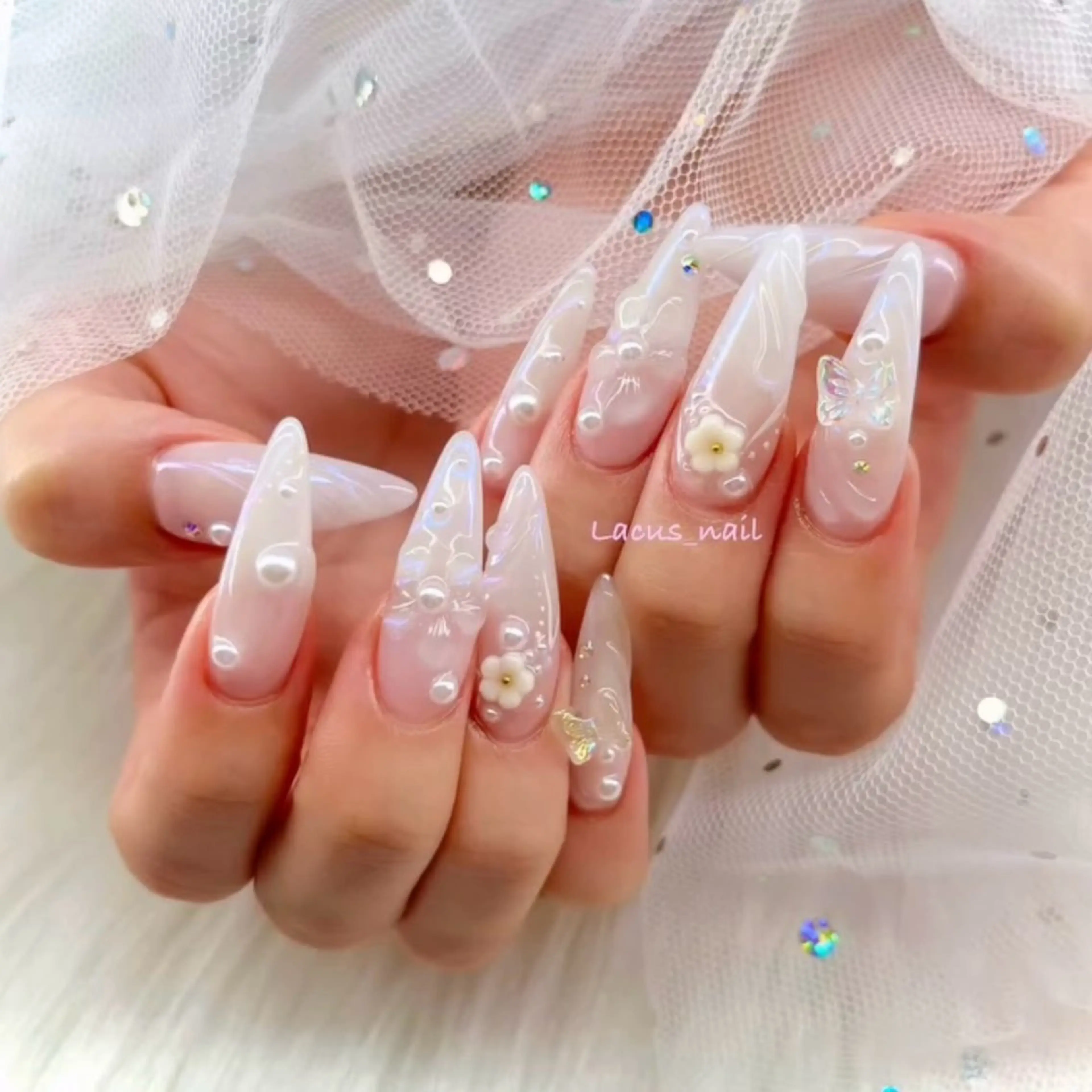 ネイル アートネイル スカルプネイル Nail Salon Lacusのネイルデザイン