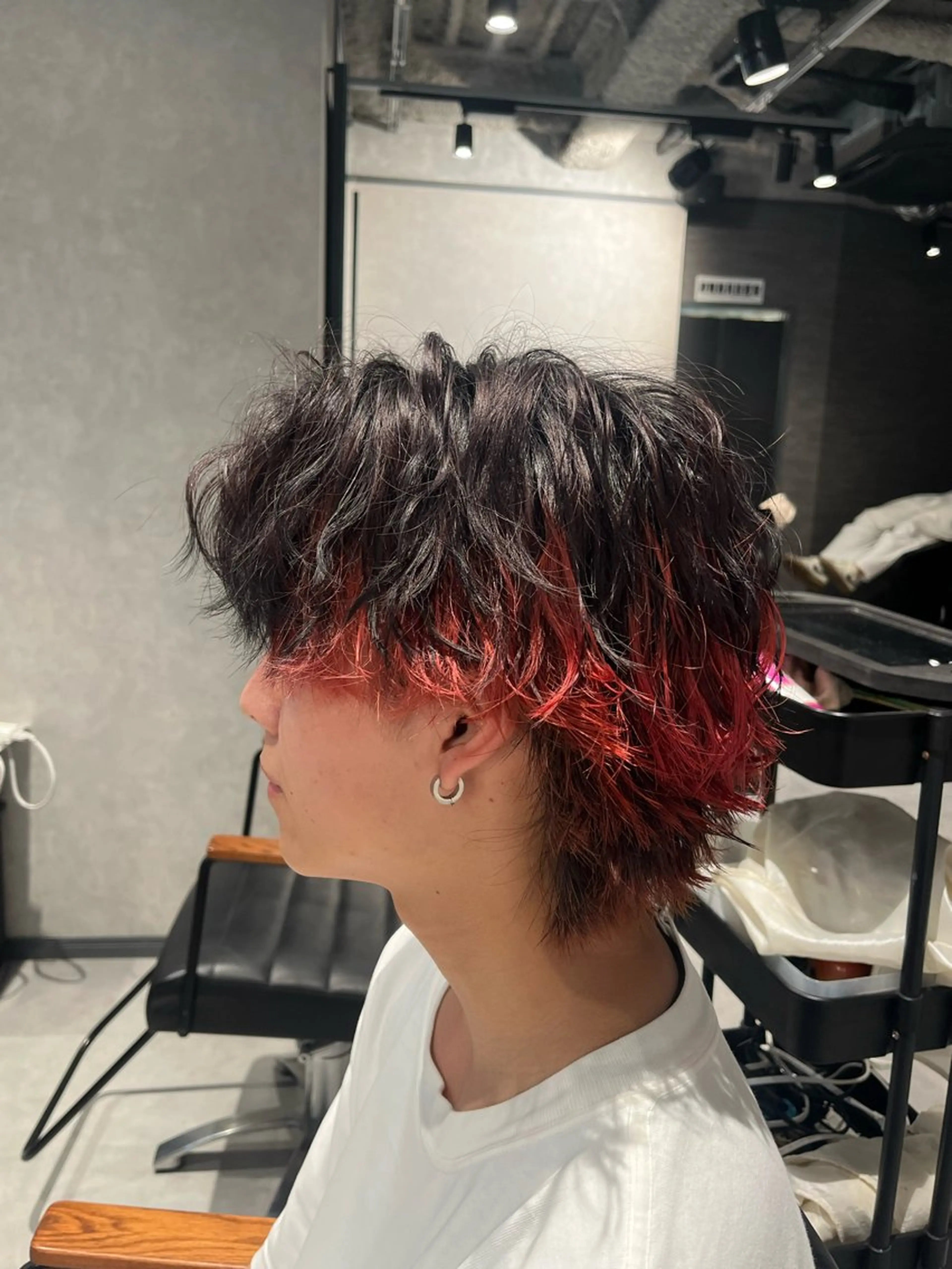 メンズ 韓国特化🇰🇷愁斗 センターパートパーマのヘアスタイル