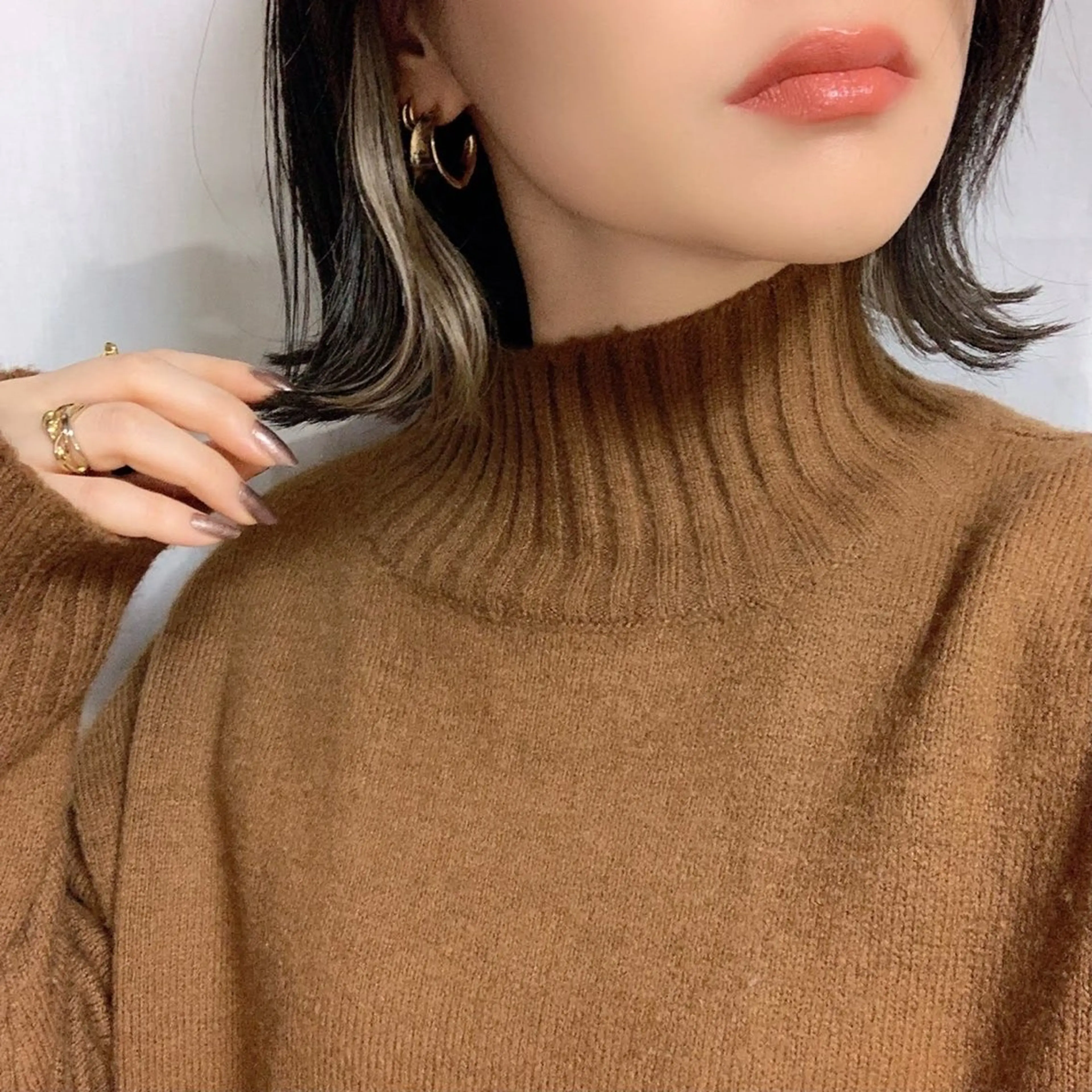 セミロング カット ヘアカラー トリートメント ♥️ボブ/ブリーチ なしカラー/mahoのヘアスタイル